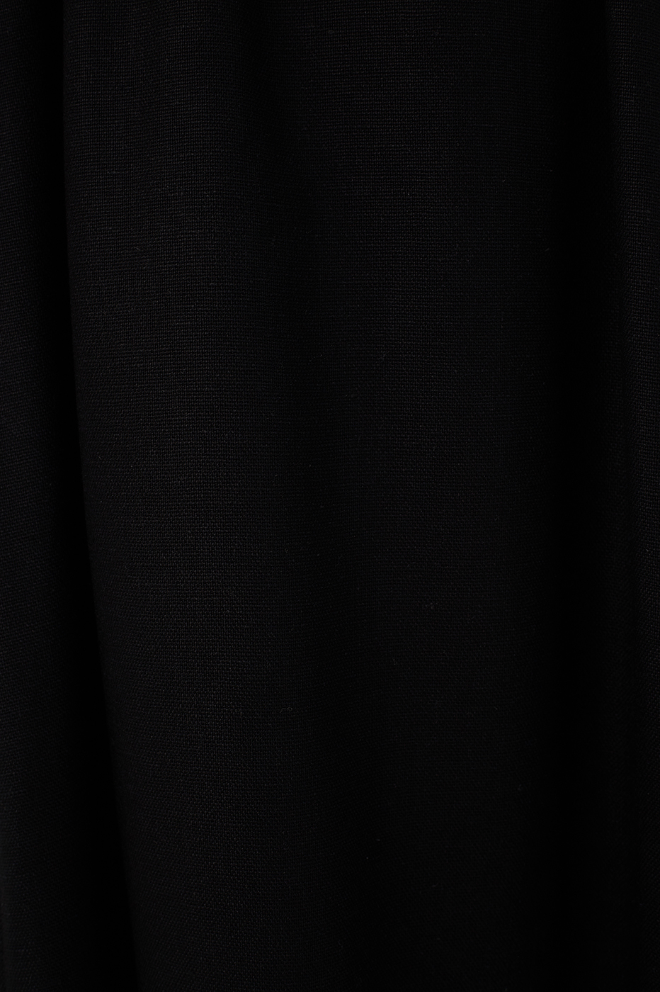 Black One-Shoulder Draped Linen Maxi Dress_7