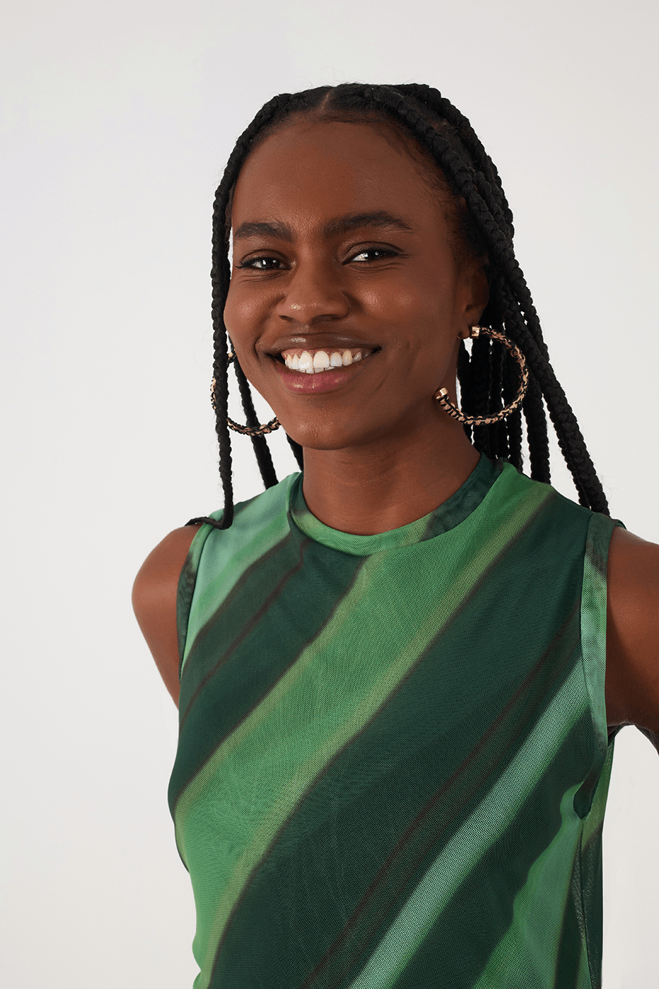 Green Floresta Ruched Tulle Maxi Dress_5