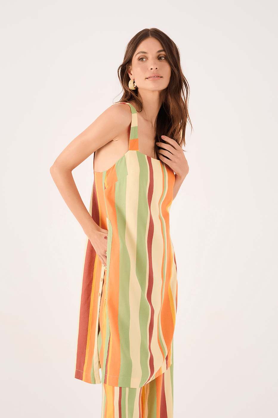 Linen Tunic In Calm Print_1