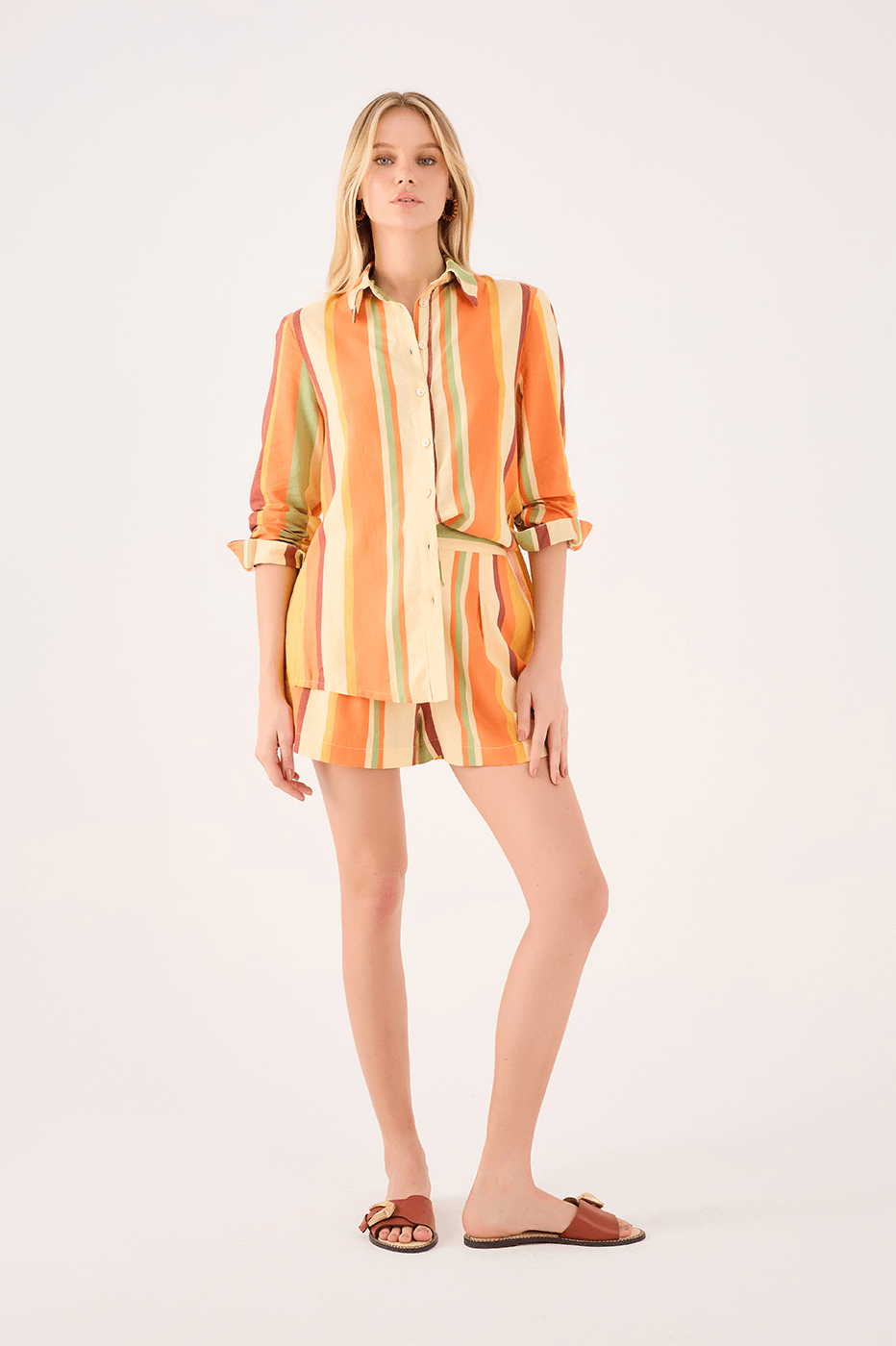 Linen Shirt In Calm Print_2