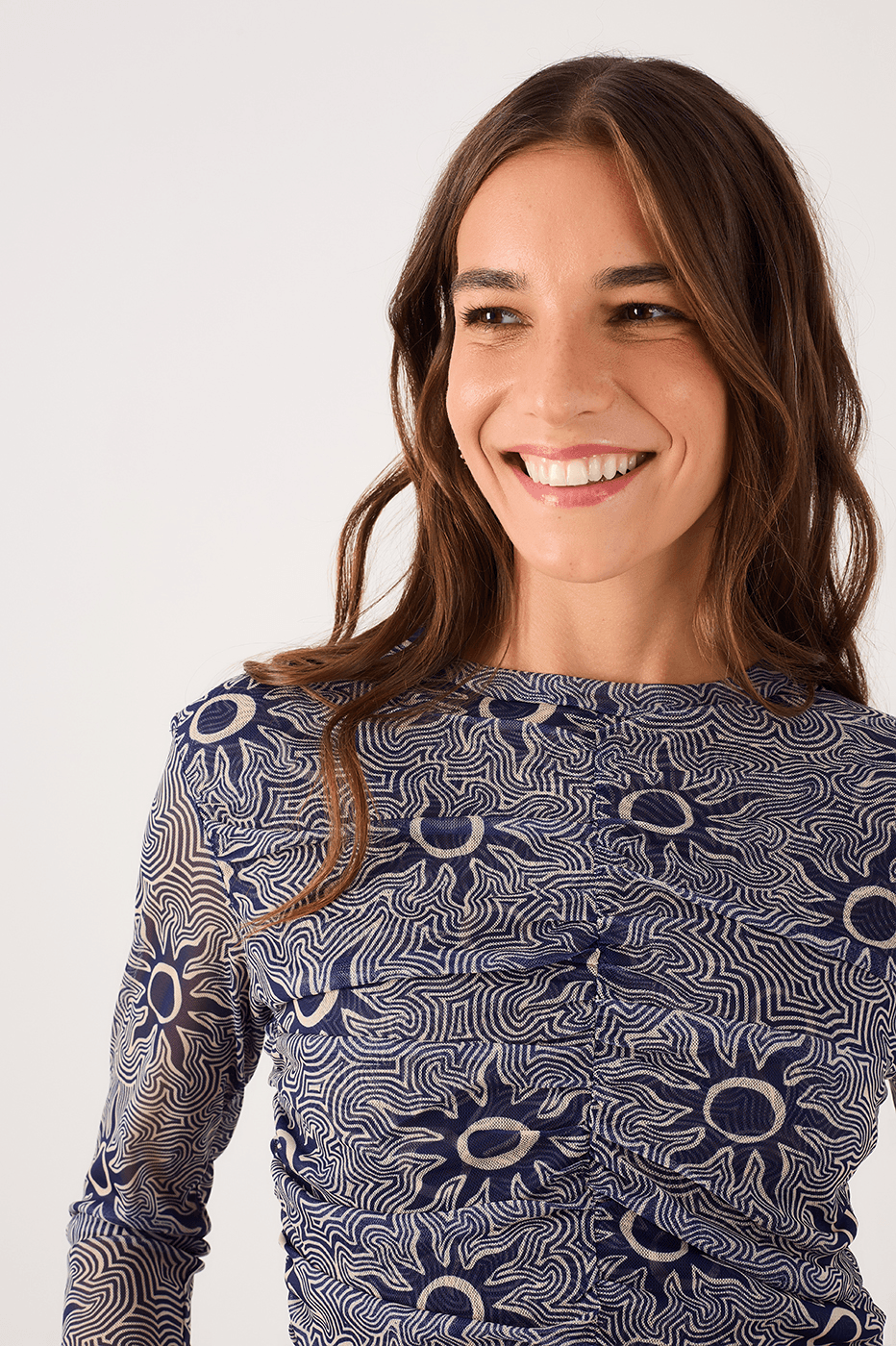 Soleil Print Tulle Blouse_4