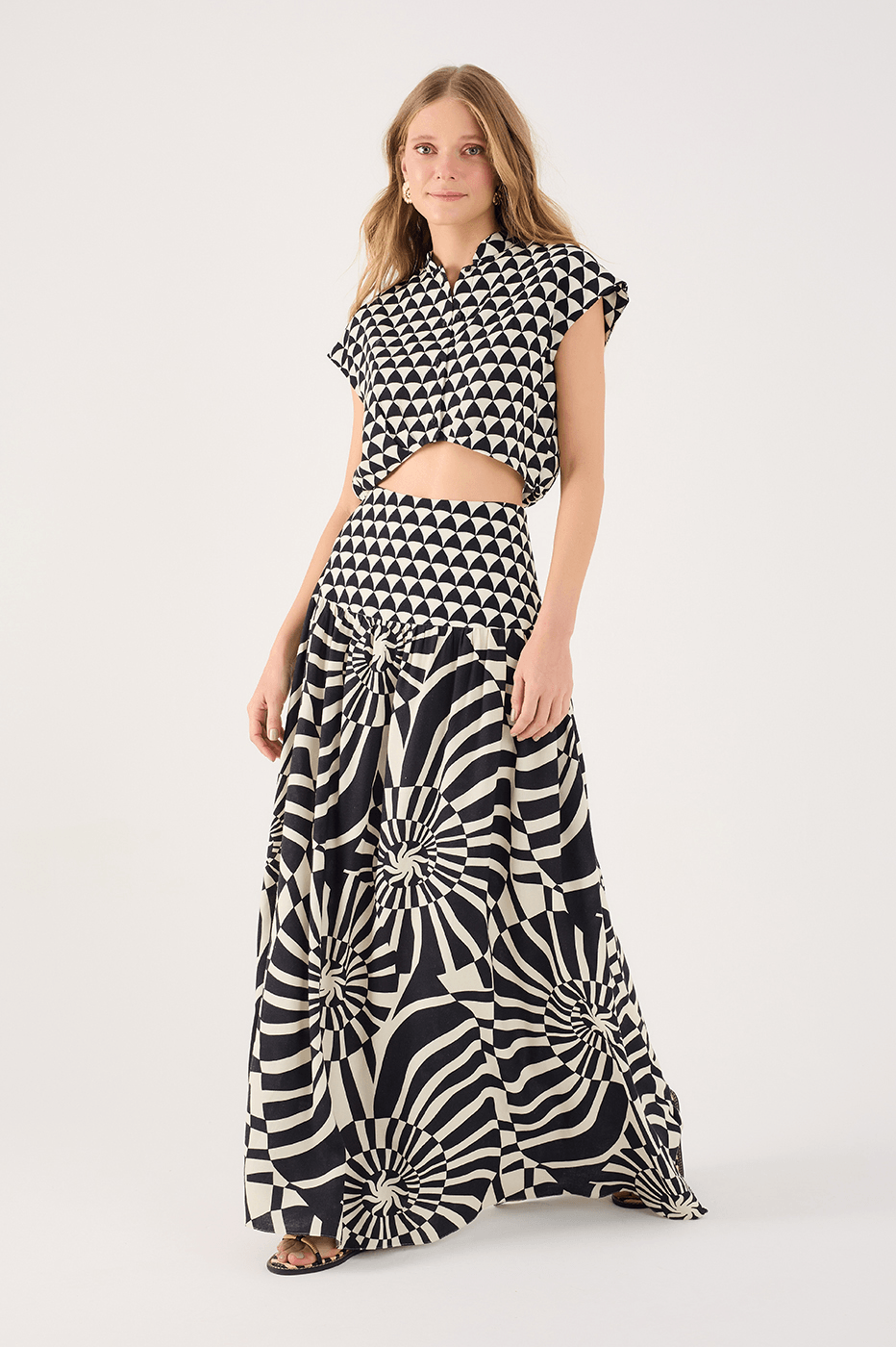 Miragem Print Cropped Blouse_3