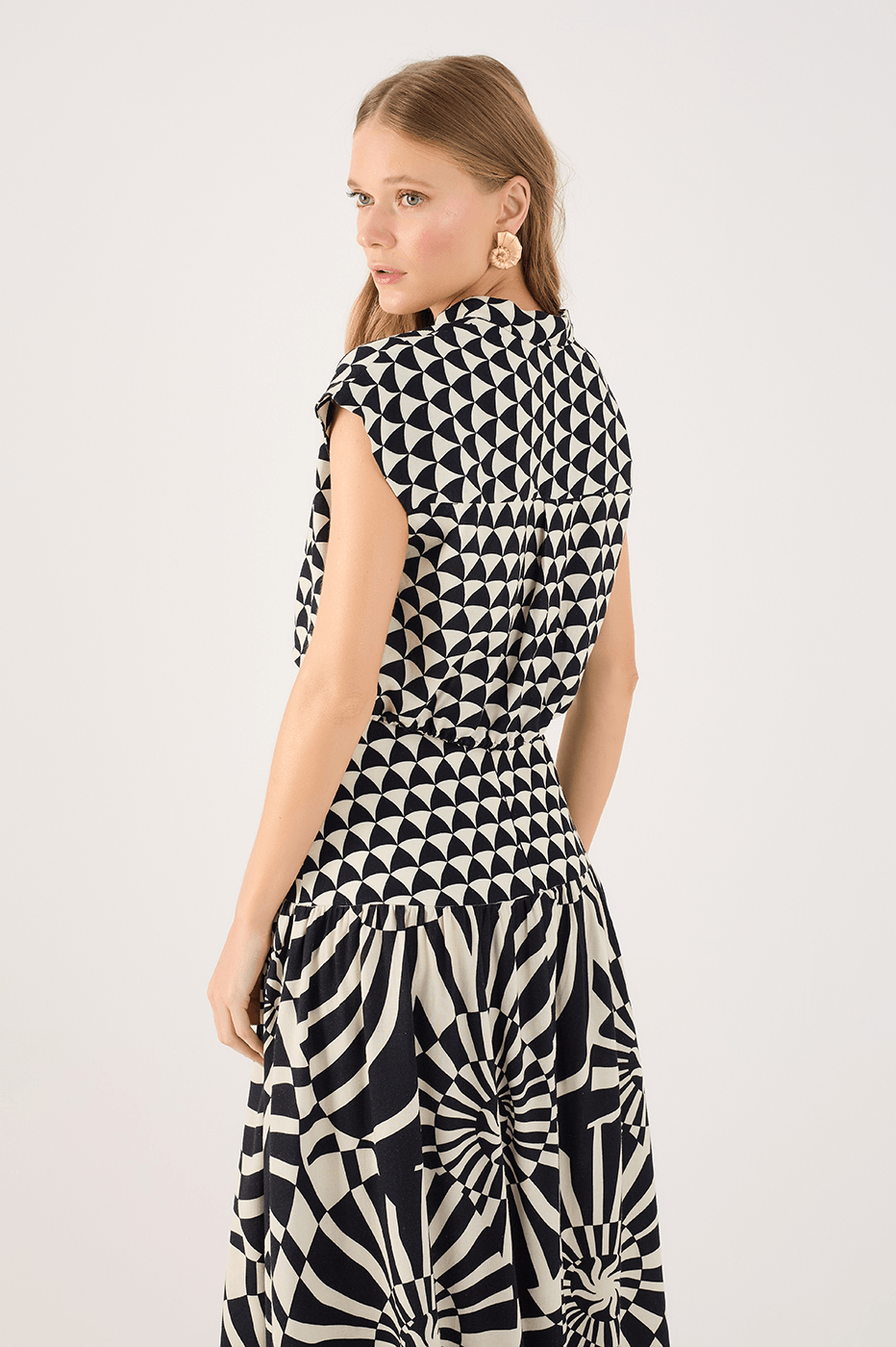 Miragem Print Cropped Blouse