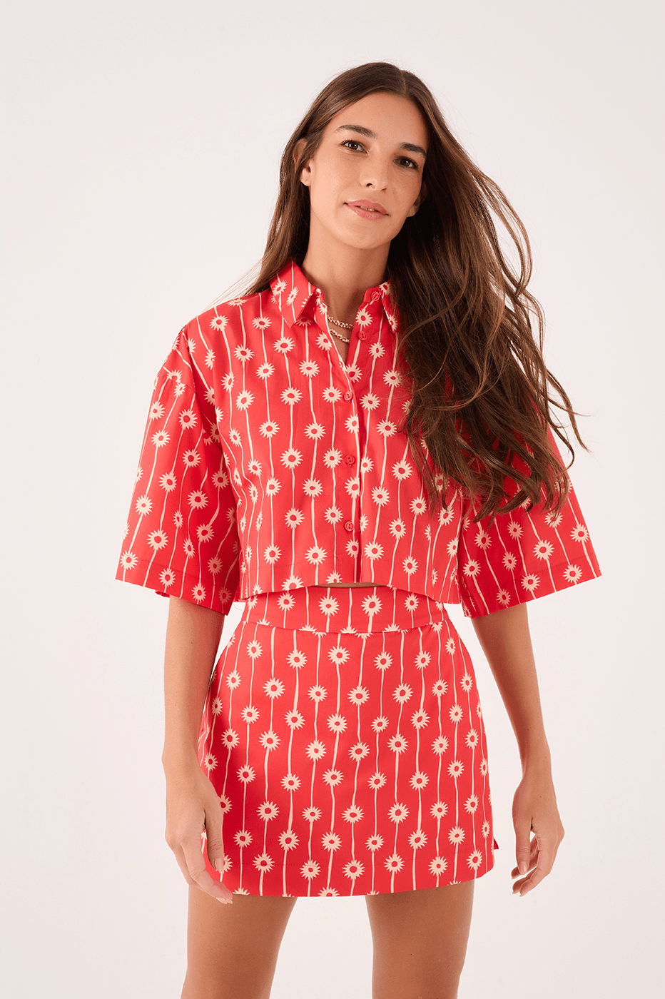 Bruma Print Cropped Shirt