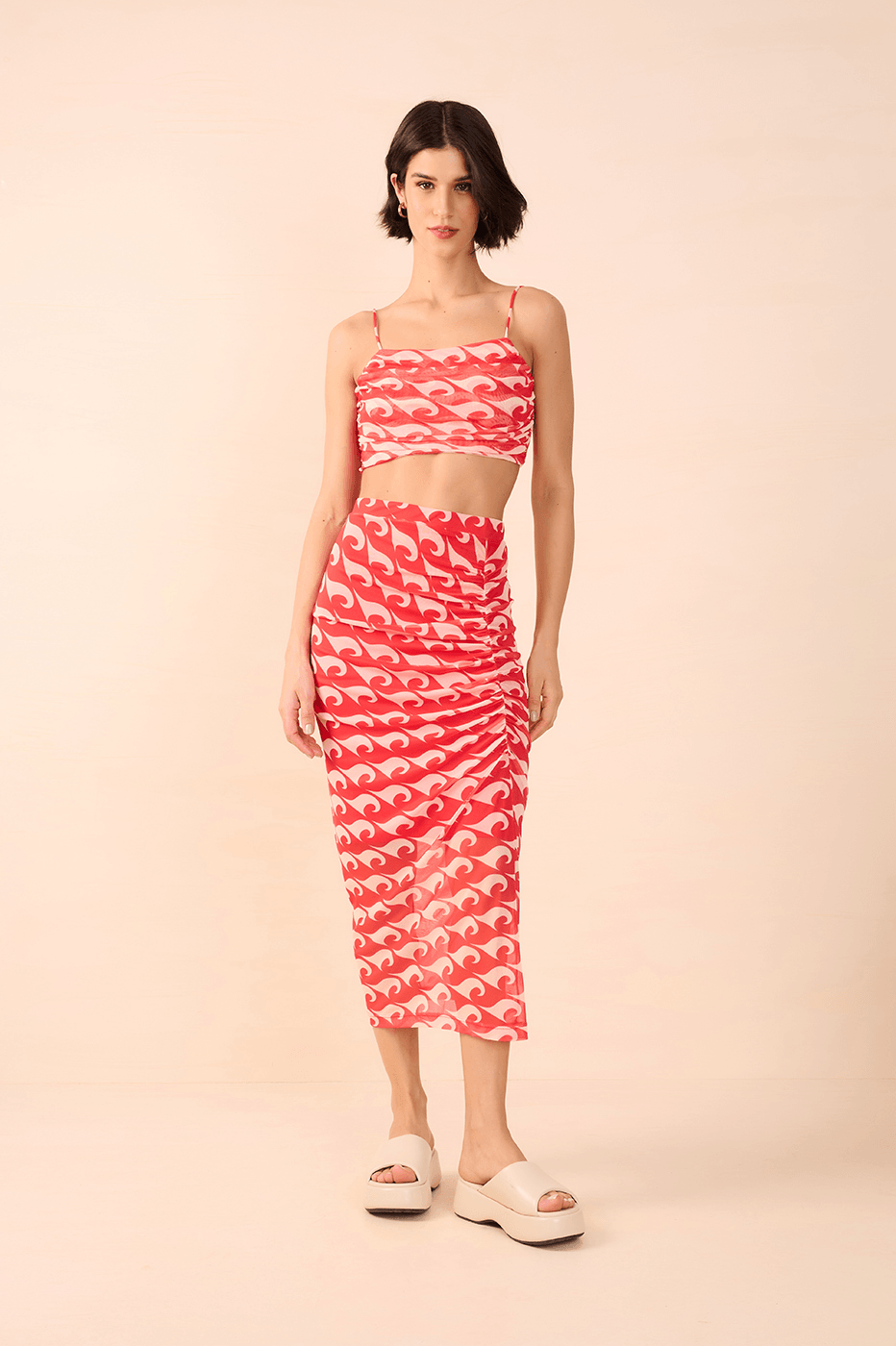 Draped Tulle Drop Print Top_1