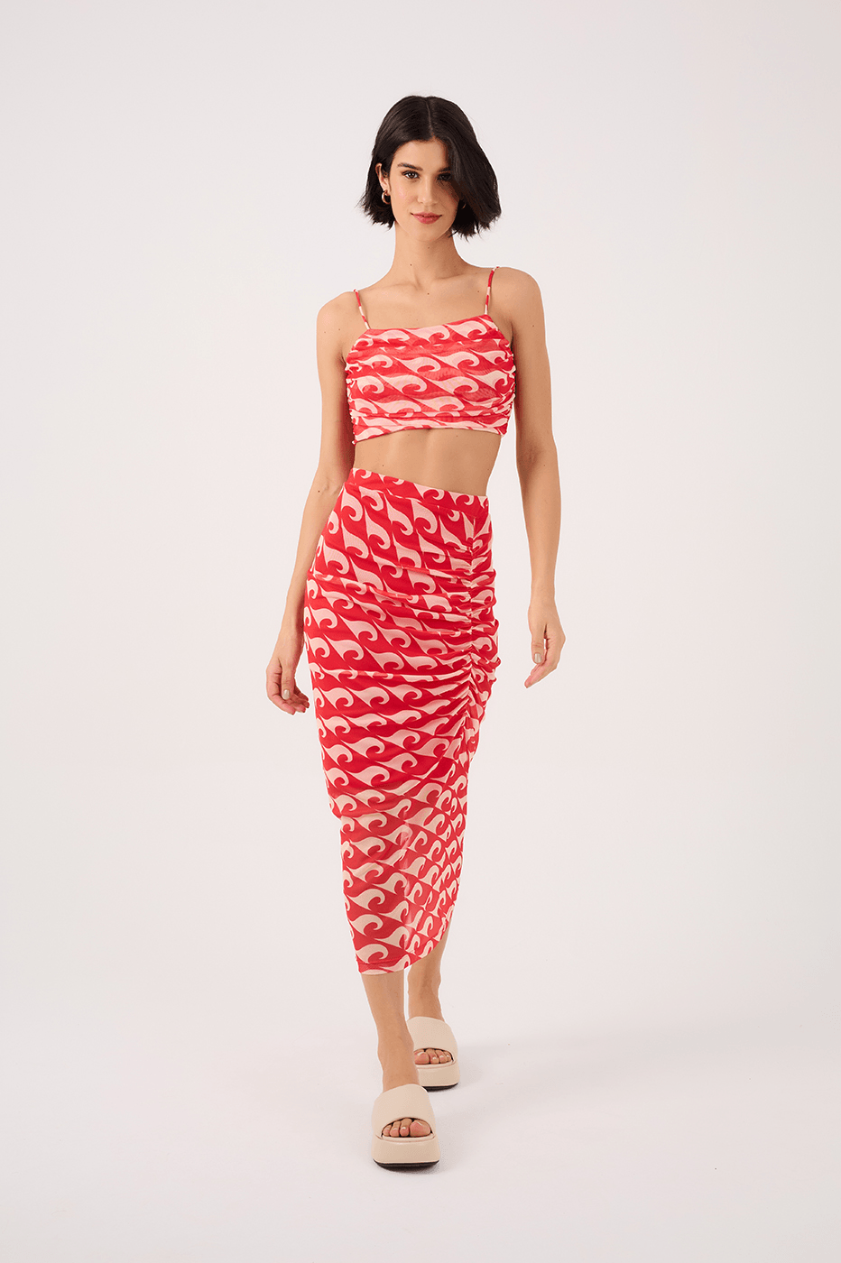 Draped Tulle Drop Print Top_2