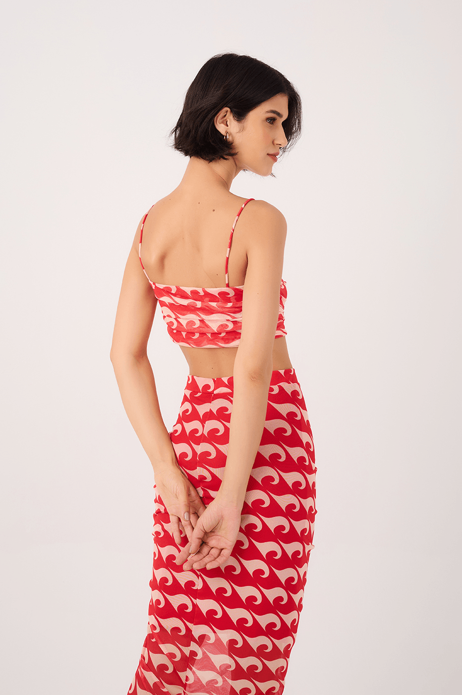 Draped Tulle Drop Print Top_5