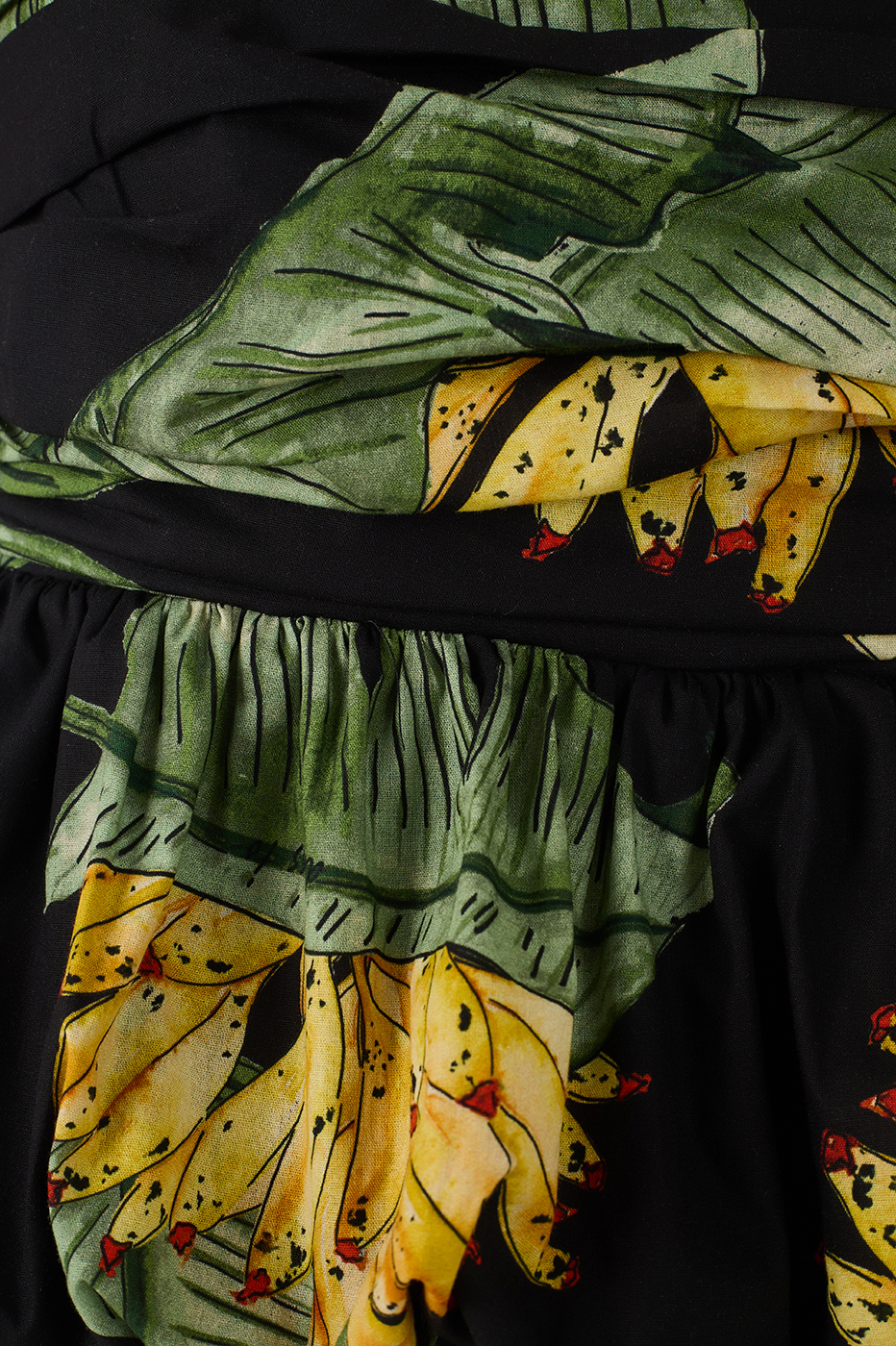 Black Paraiso Square Neck Smocked Peplum Top