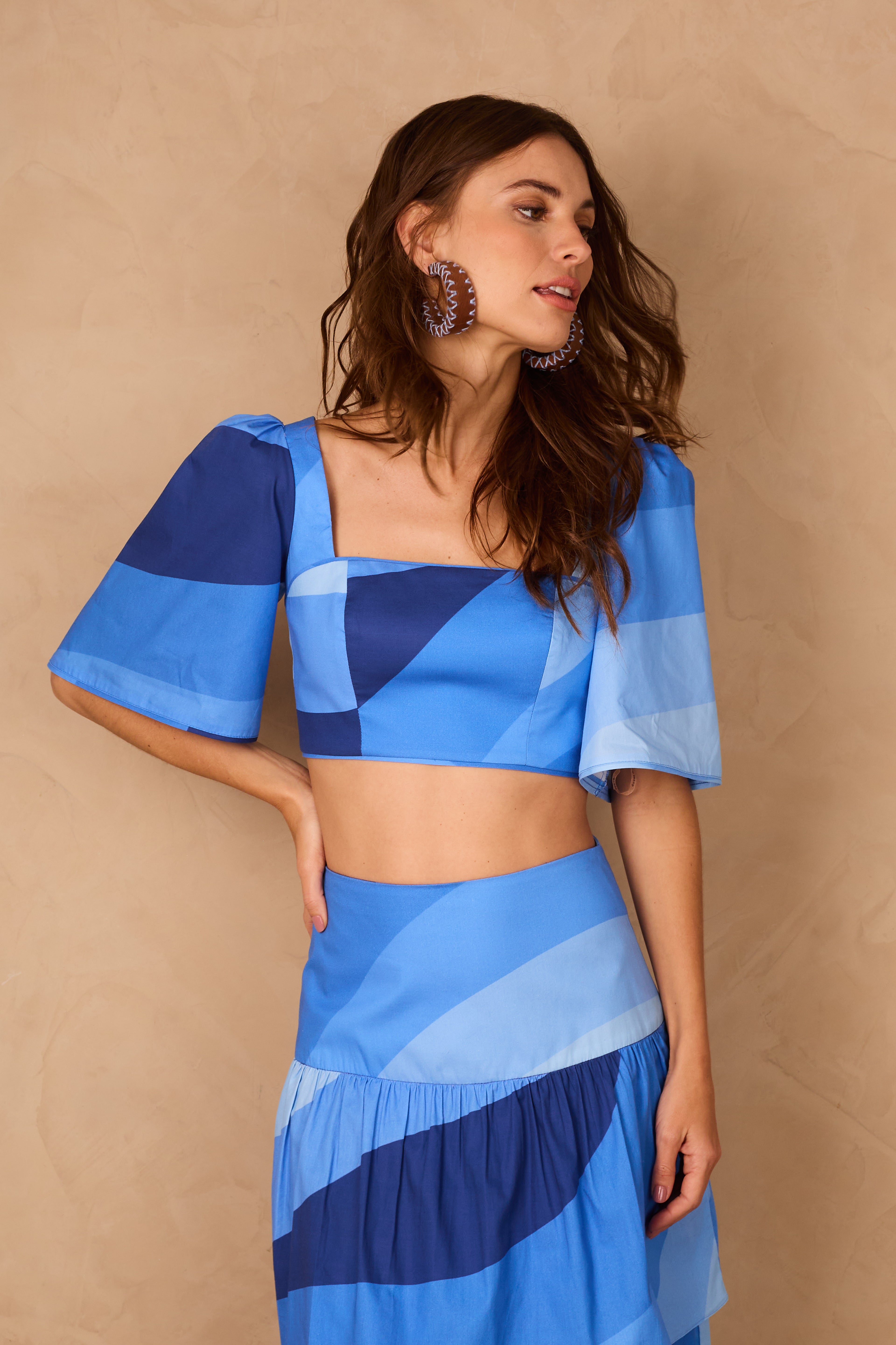 Top Sleeve Print Waves_1