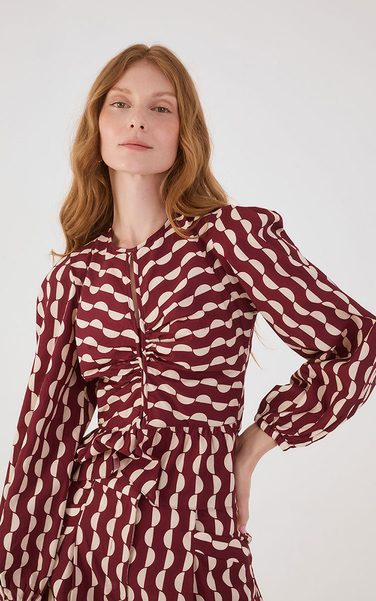 Peplum Tricoline Blouse Copa Print_3