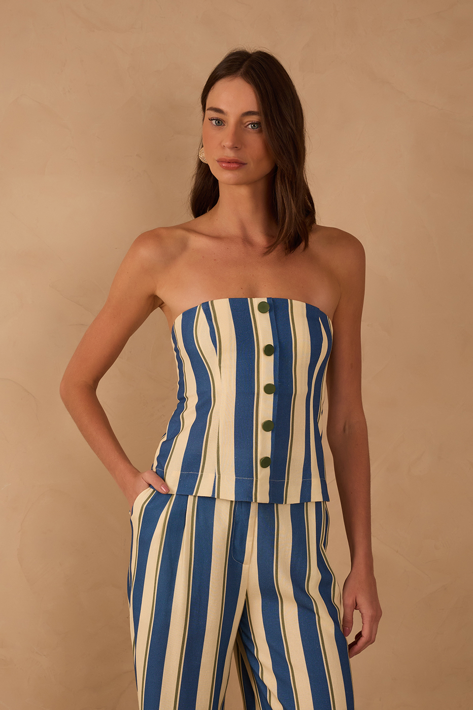 Strapless Maré Listrada Print Blouse_1