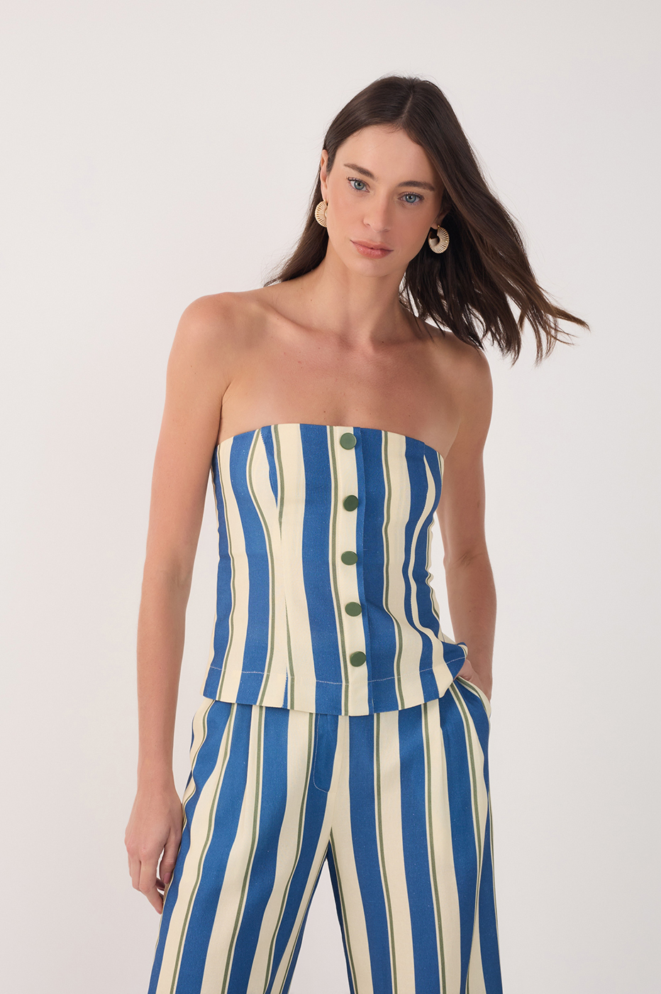 Strapless Maré Listrada Print Blouse_2