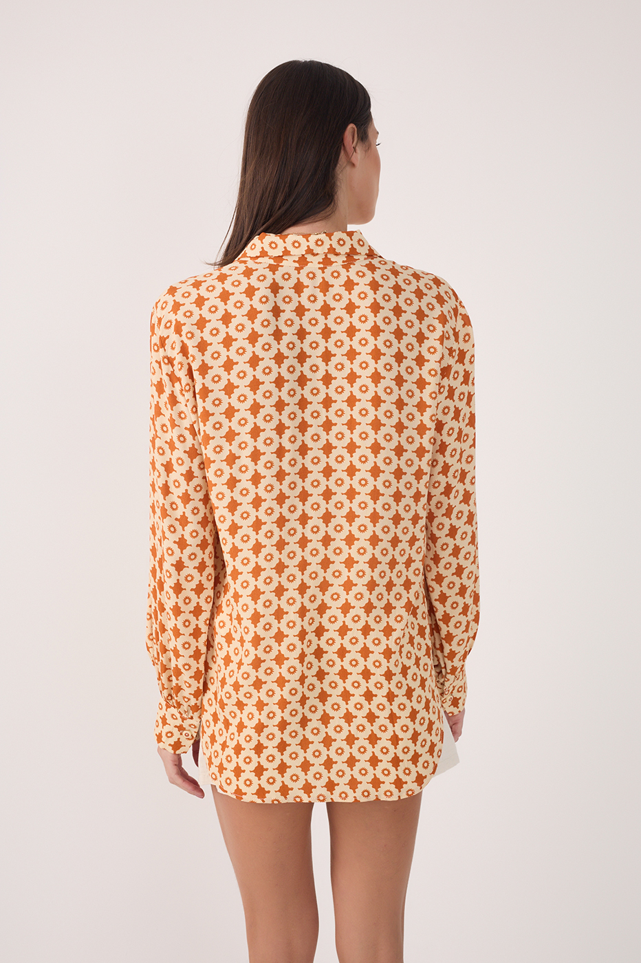 Beige Melissa Buttoned Long Sleeve Shirt_6