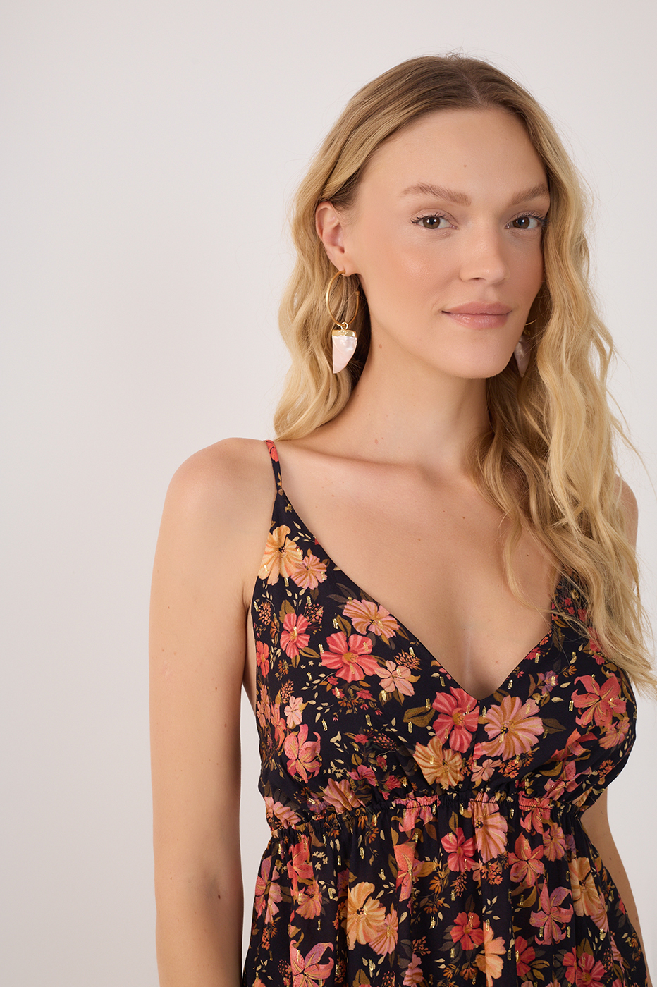 Black Encontro Lurex Sleeveless Blouse_3