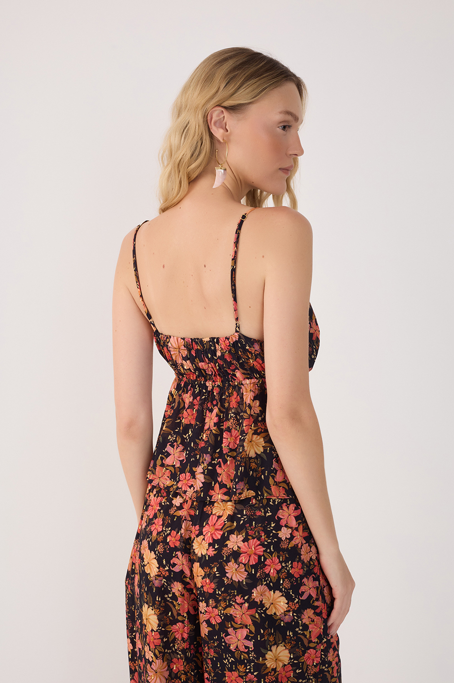 Black Encontro Lurex Sleeveless Blouse