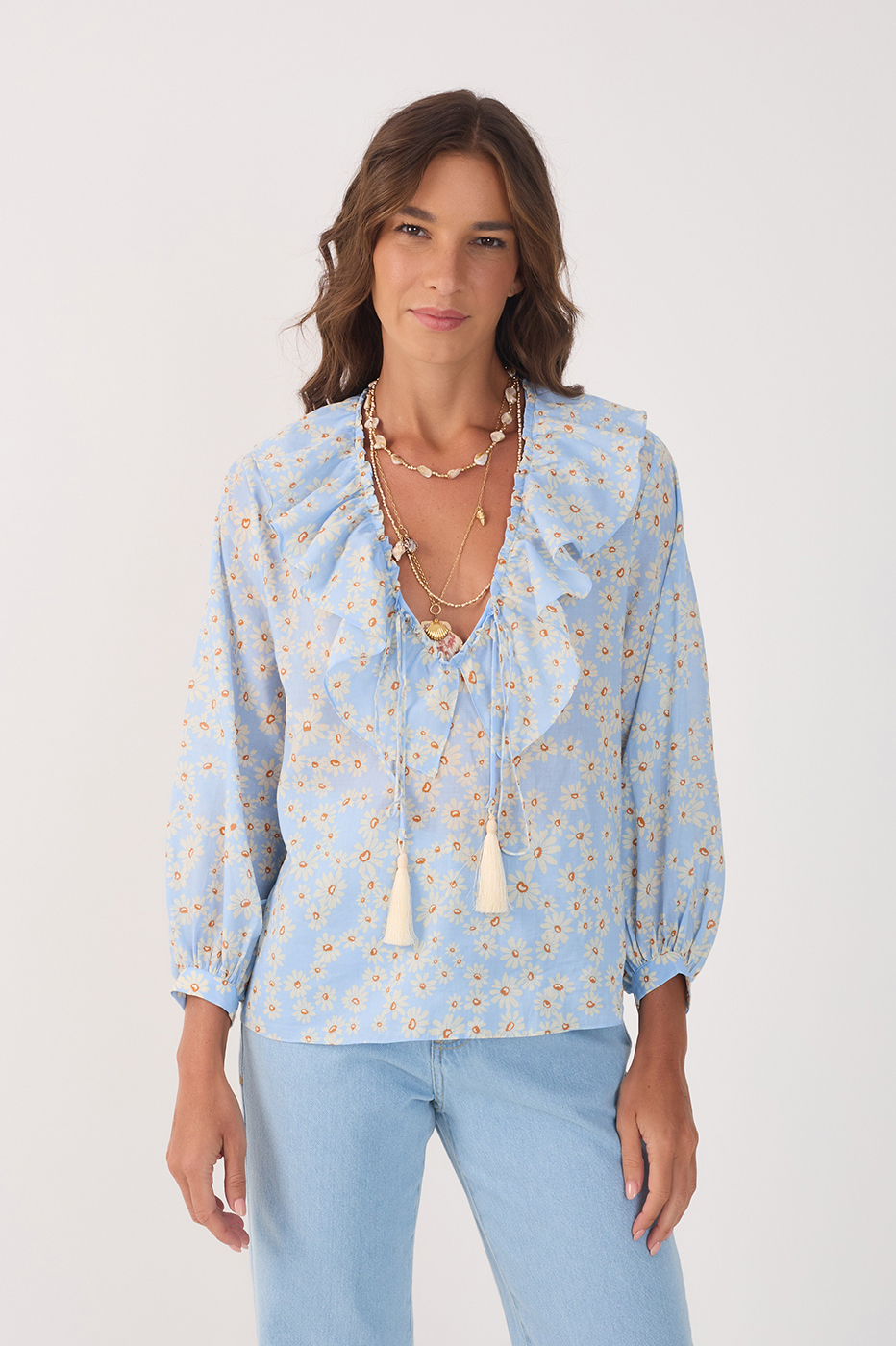 Margaridas Azul Print Tunic_2