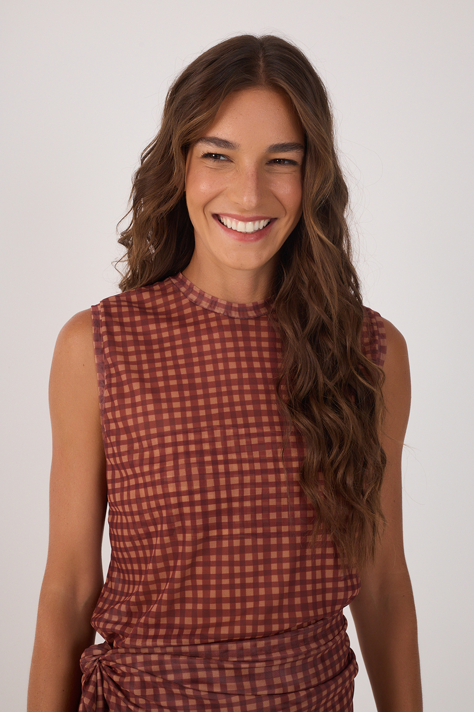 Vichy Print Scarf Tunic_4