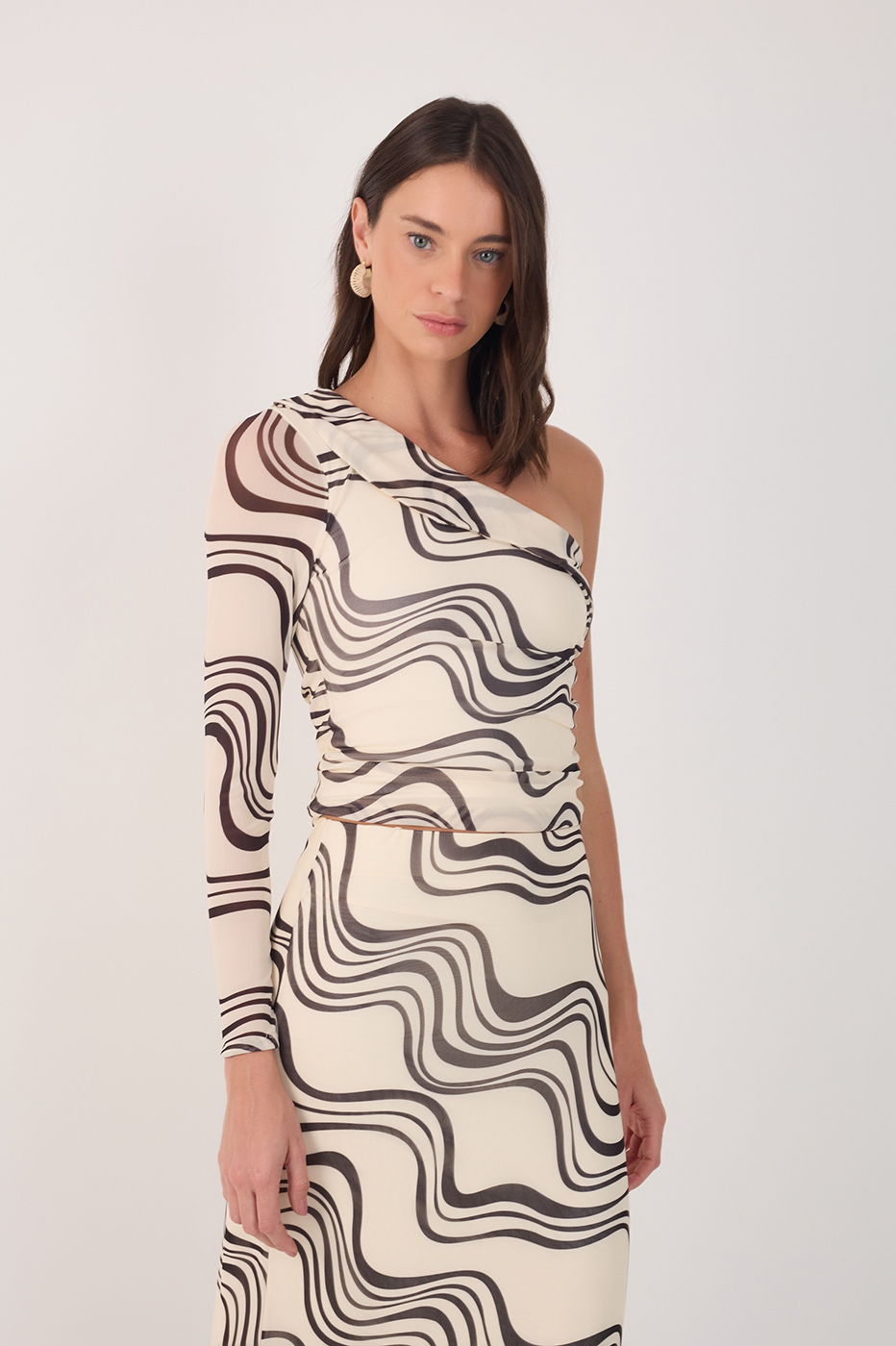 Fluir Print Tulle Blouse_2