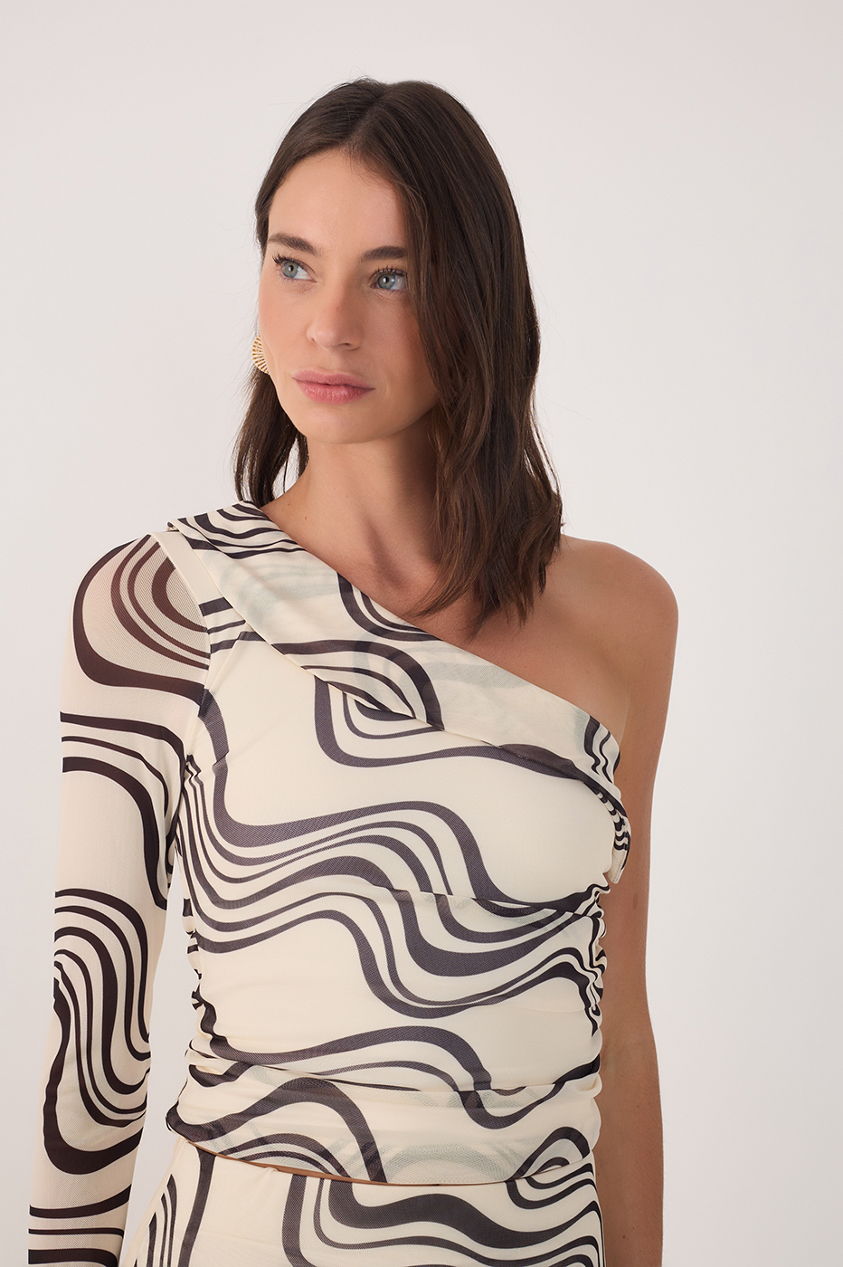 Fluir Print Tulle Blouse_3