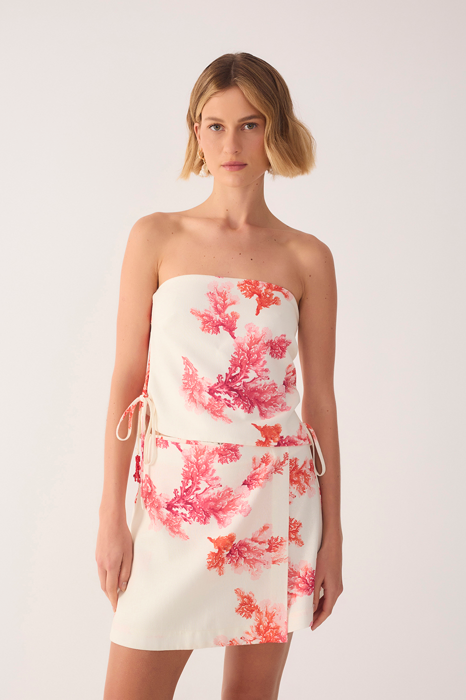 Coral Print Linen Blouse_2