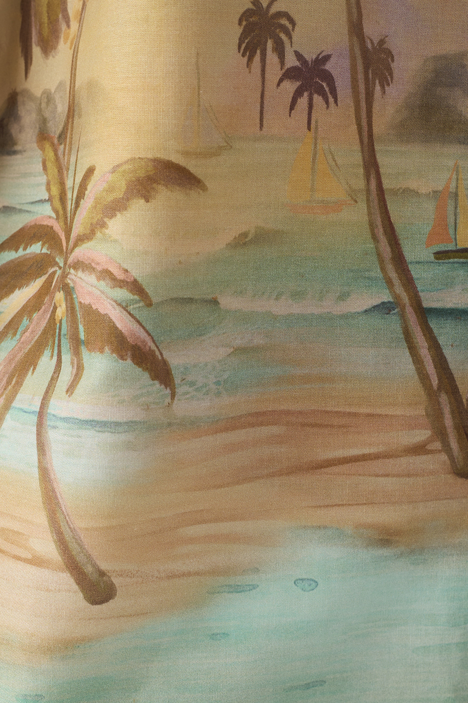 Beige Veranil Collared Buttoned Cotton Shirt_7