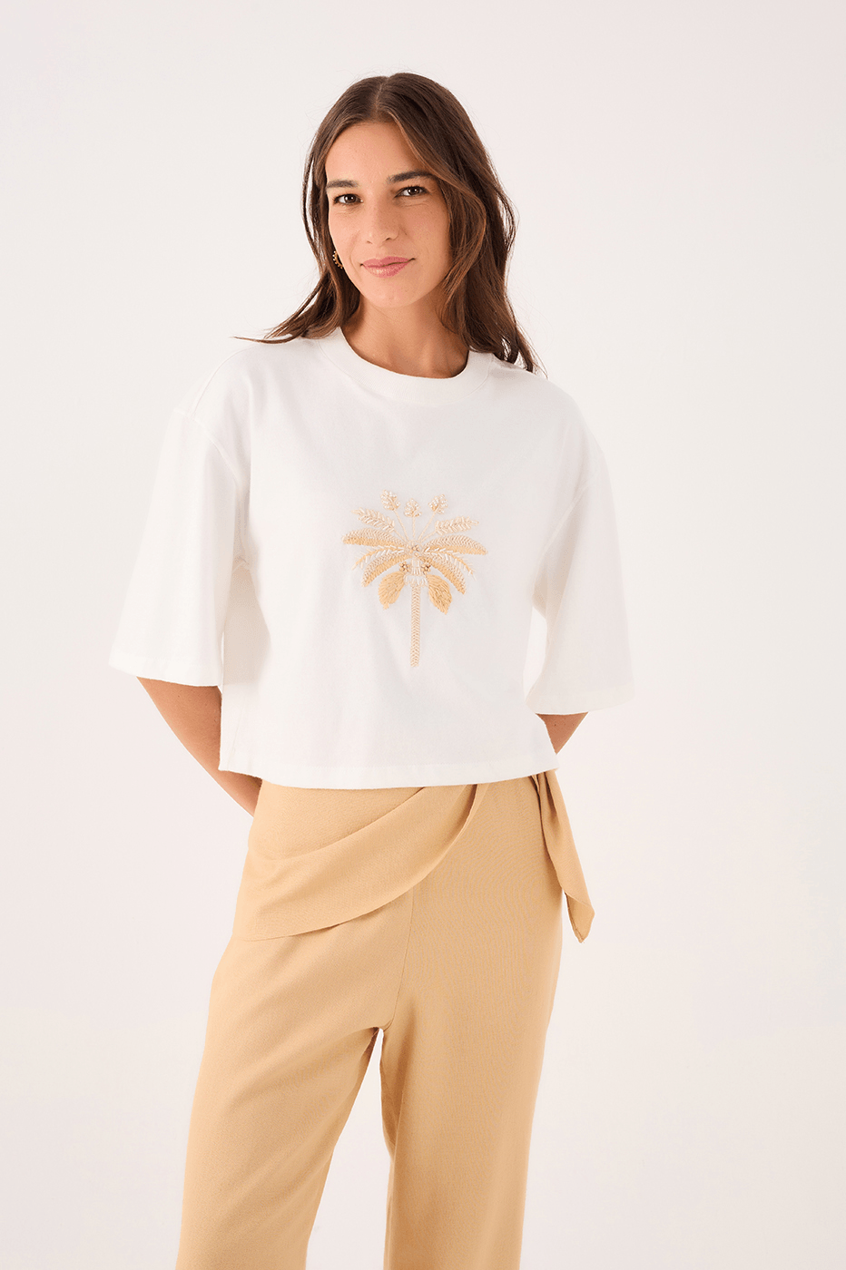 Palm Embroidered T-Shirt