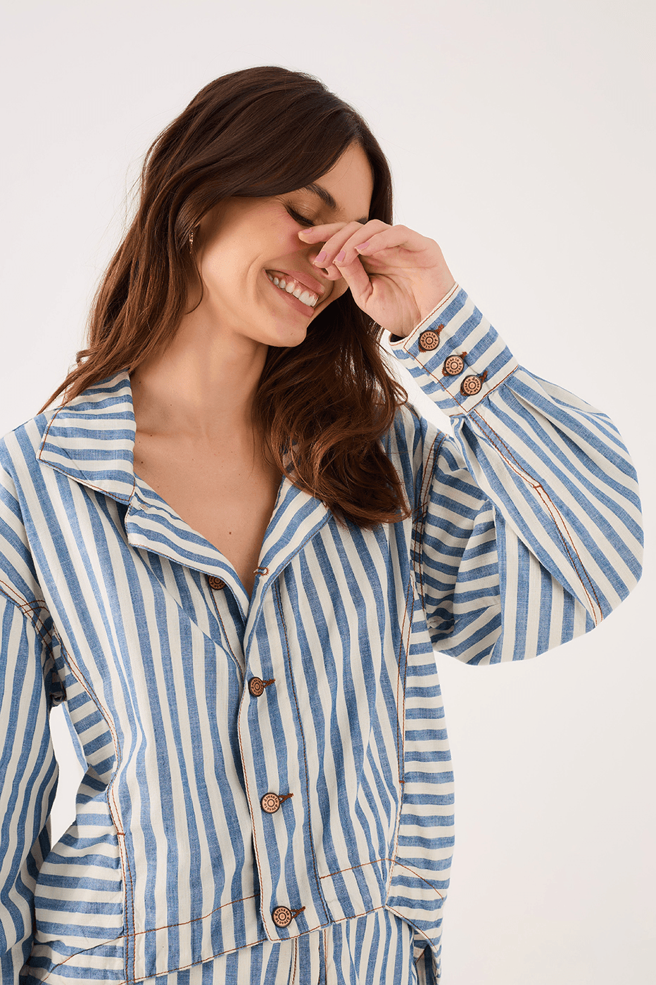 Denim Stripe Twill Shirt