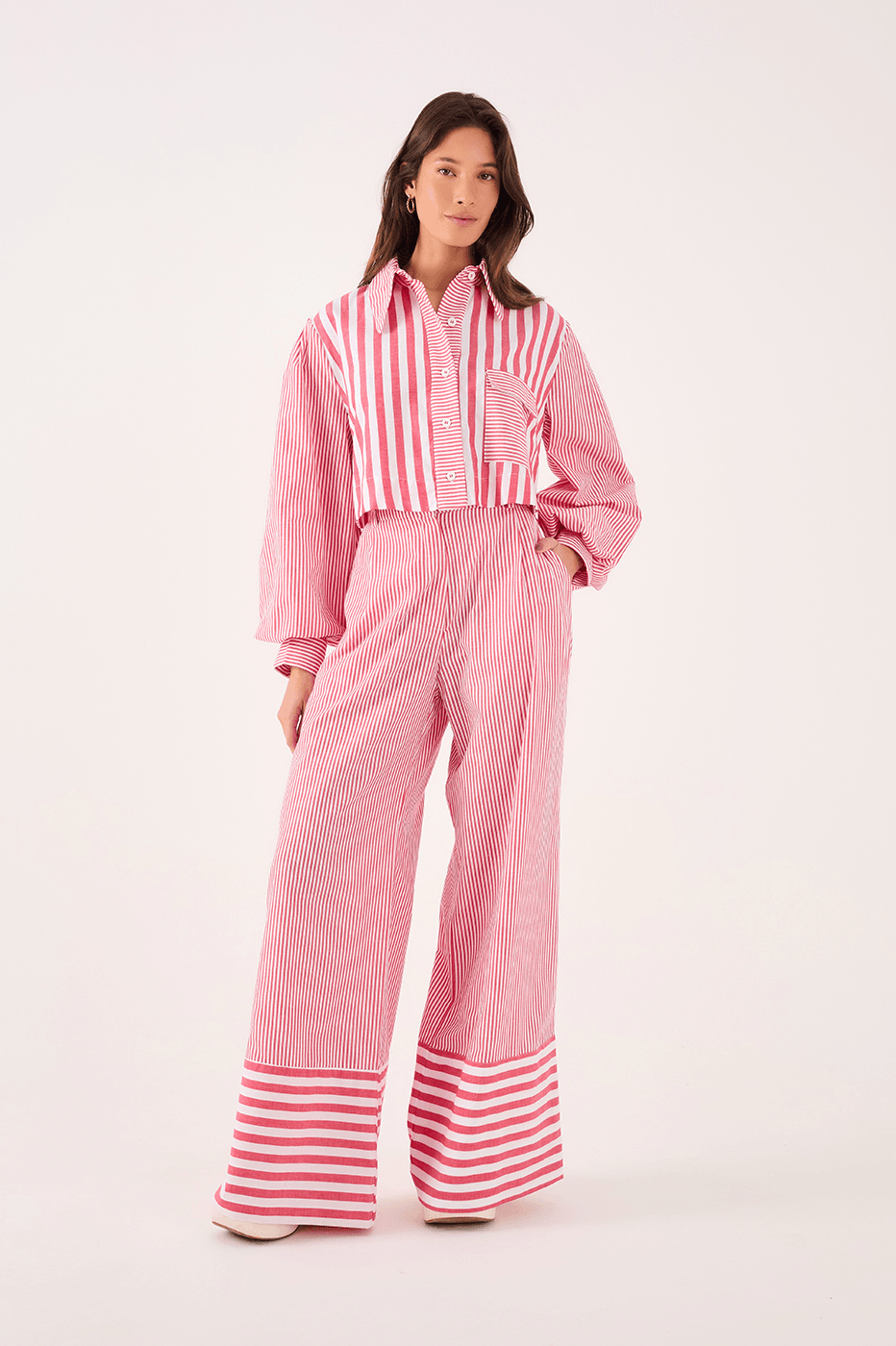 Striped Cropped Shirt
