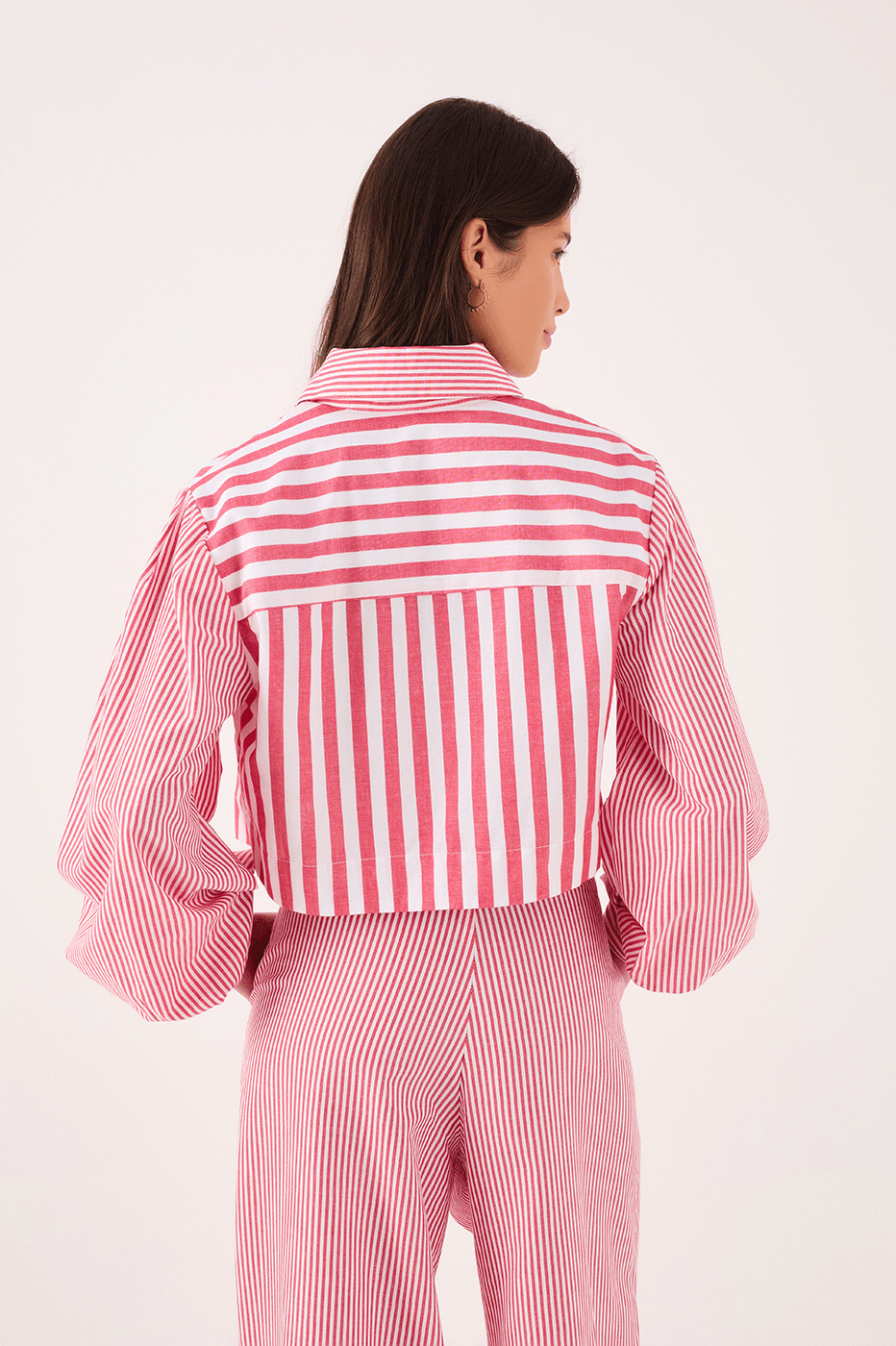Striped Cropped Shirt