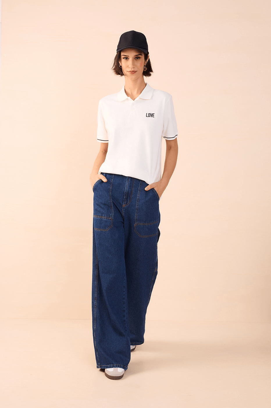 Black Embroidered Polo Shirt_1