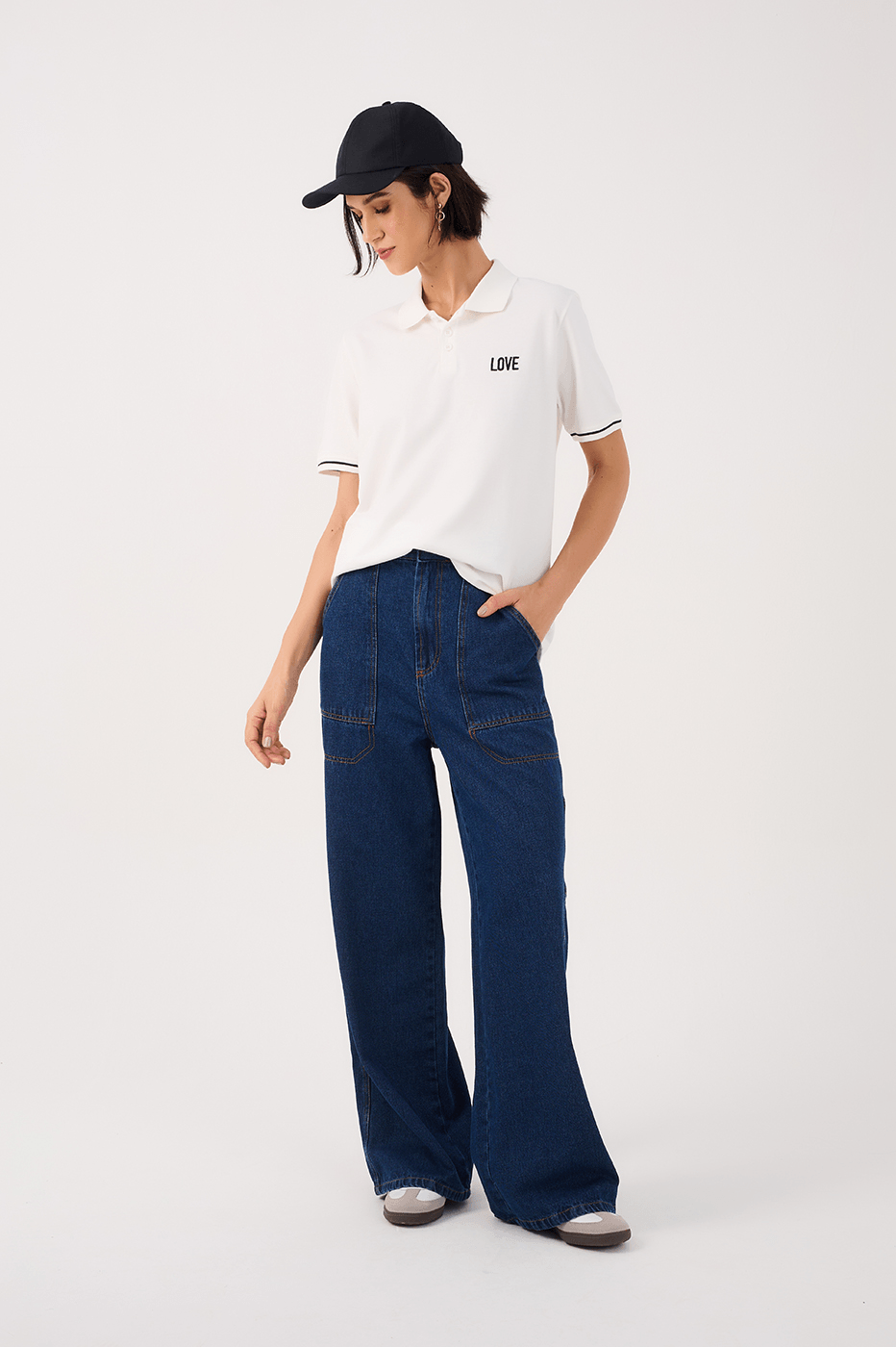 Black Embroidered Polo Shirt_2