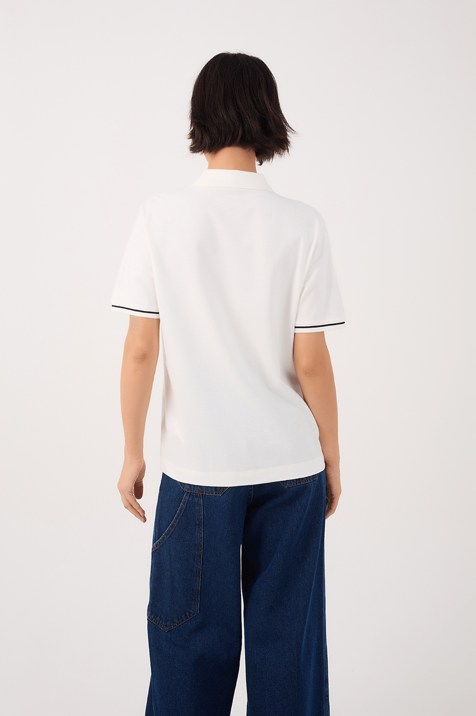 Black Embroidered Polo Shirt_5