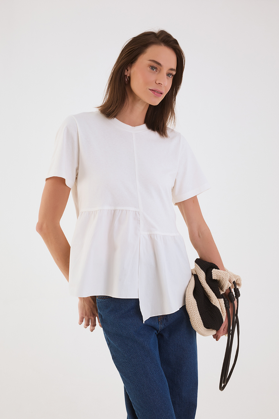 Off-White Asymmetric Ruffle T-Shirt_2