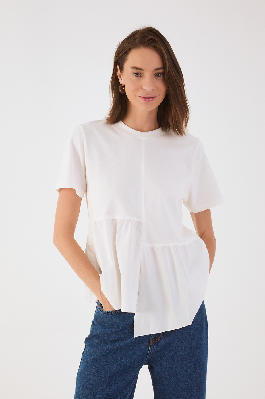 Off-White Asymmetric Ruffle T-Shirt_3