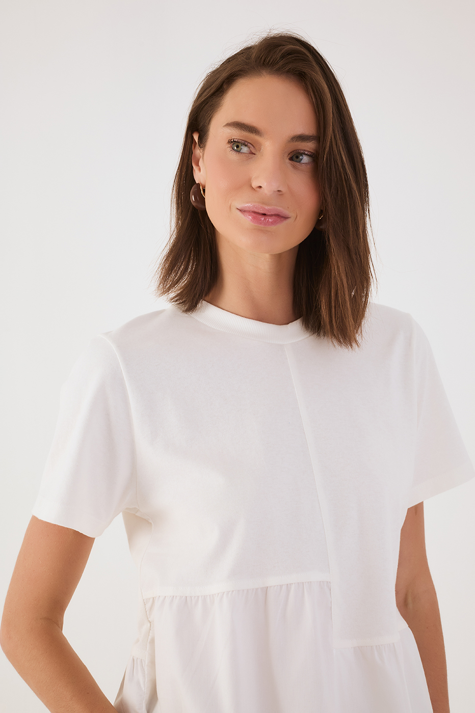 Off-White Asymmetric Ruffle T-Shirt
