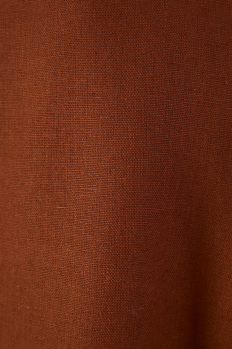 Brown Mate V Neck Front Ties Linen Blouse_6