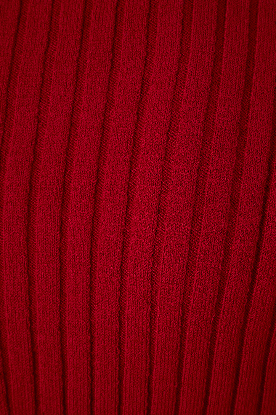 Red Encanto Collared Buttoned Tricot Blouse_6