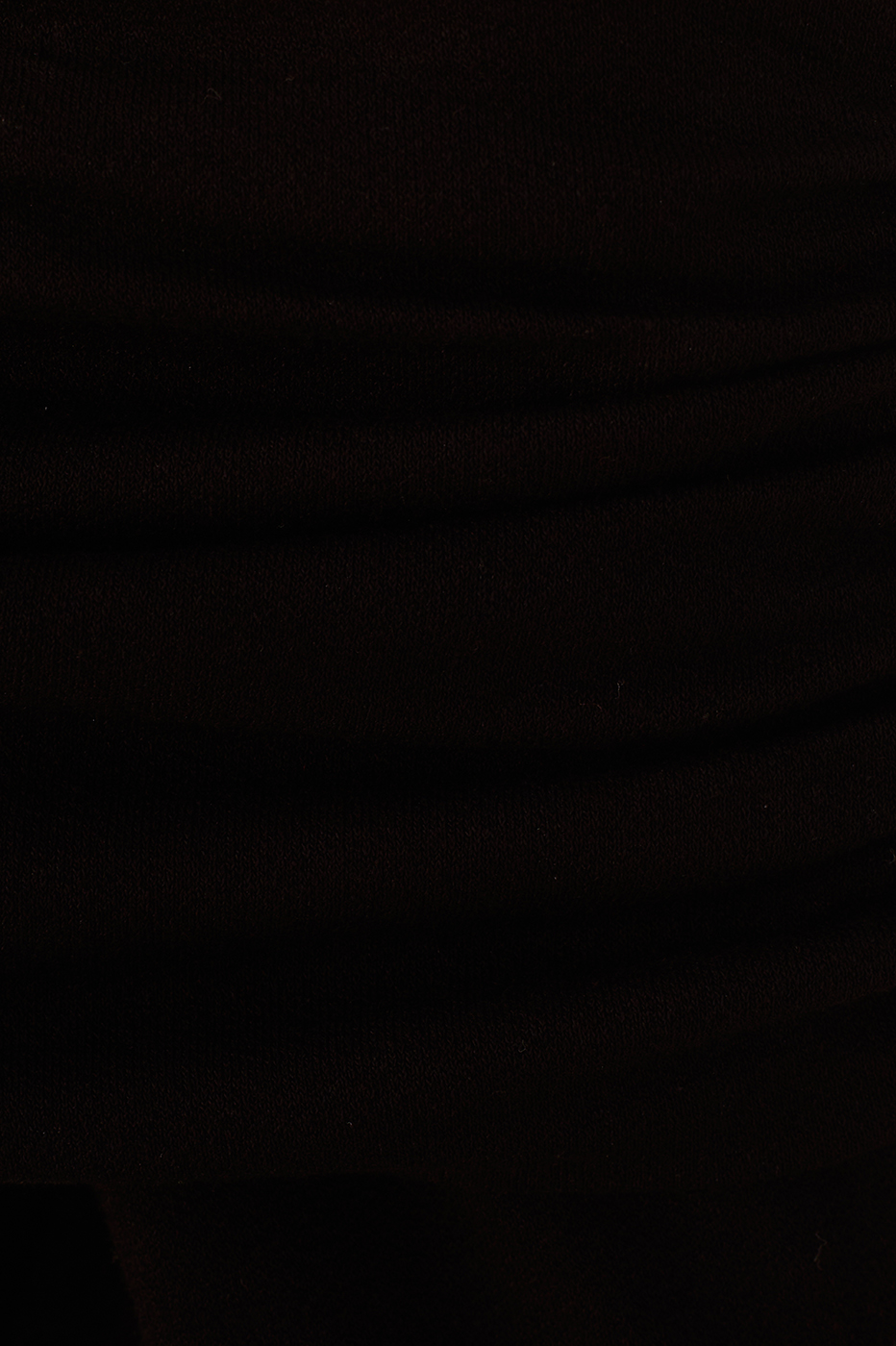 Black Long Sleeve Off-The-Shoulder Crepe Blouse,_6