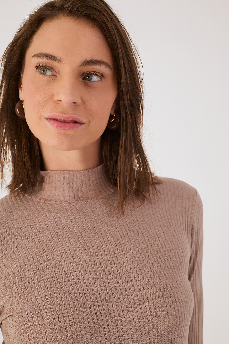 Gray Mirante Ribbed Turtleneck_4