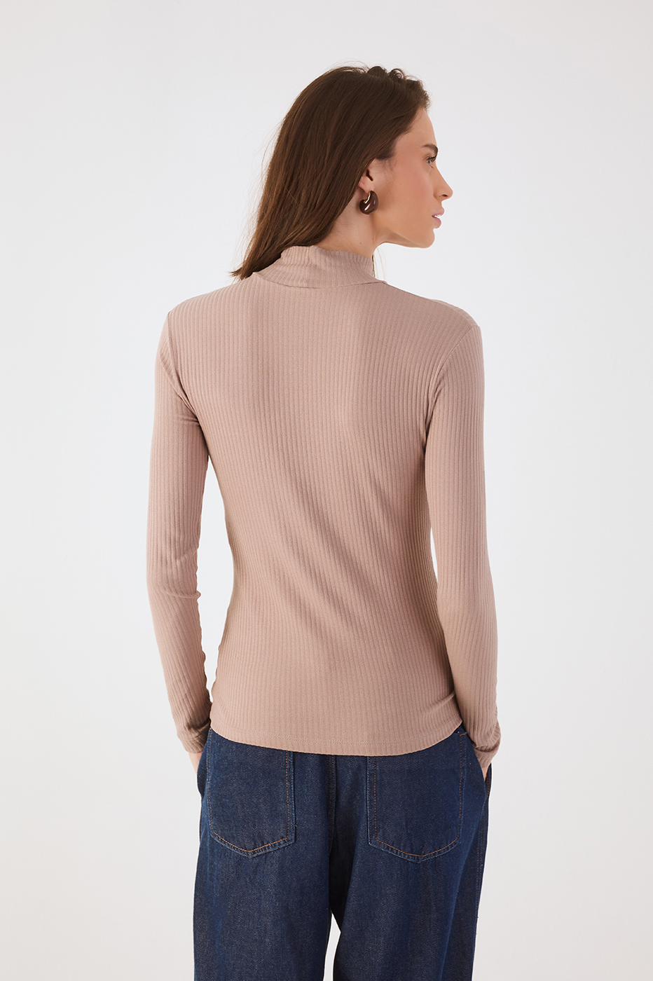 Gray Mirante Ribbed Turtleneck_5