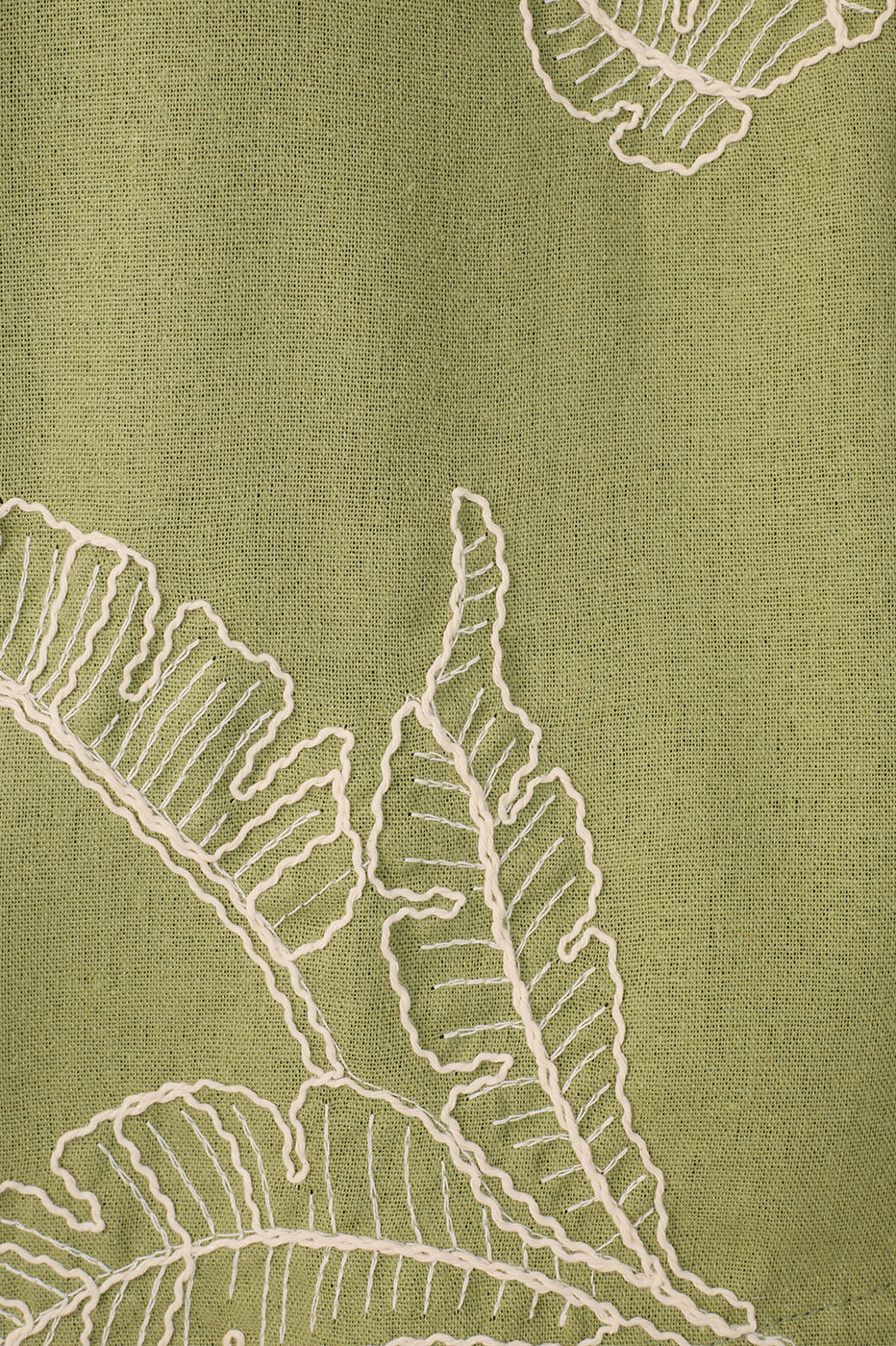 Green Embroidered One-Shoulder Blouse_6