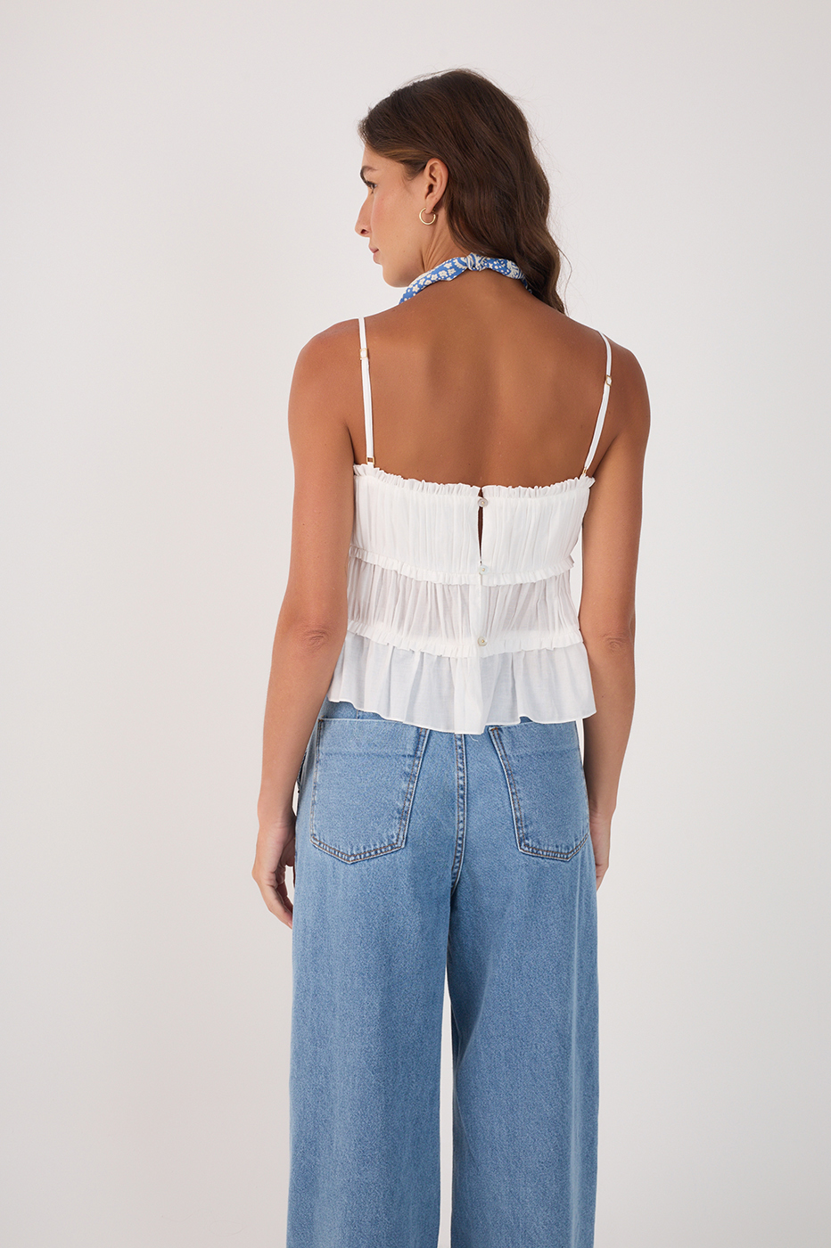 Off-White Smocked Sleeveless Blouse_4