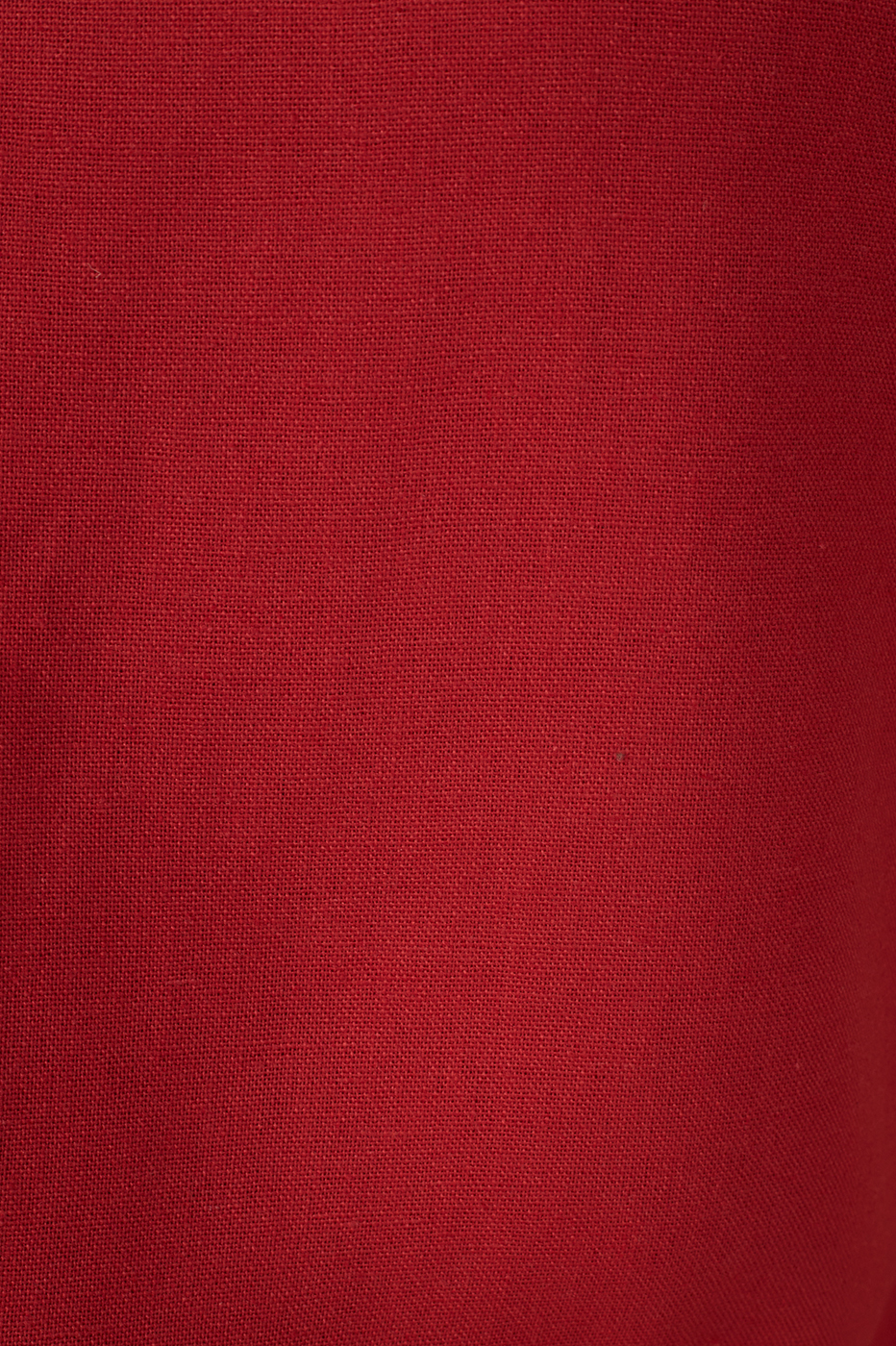 Red Crew Neck Sleeveless Linen Blouse_6