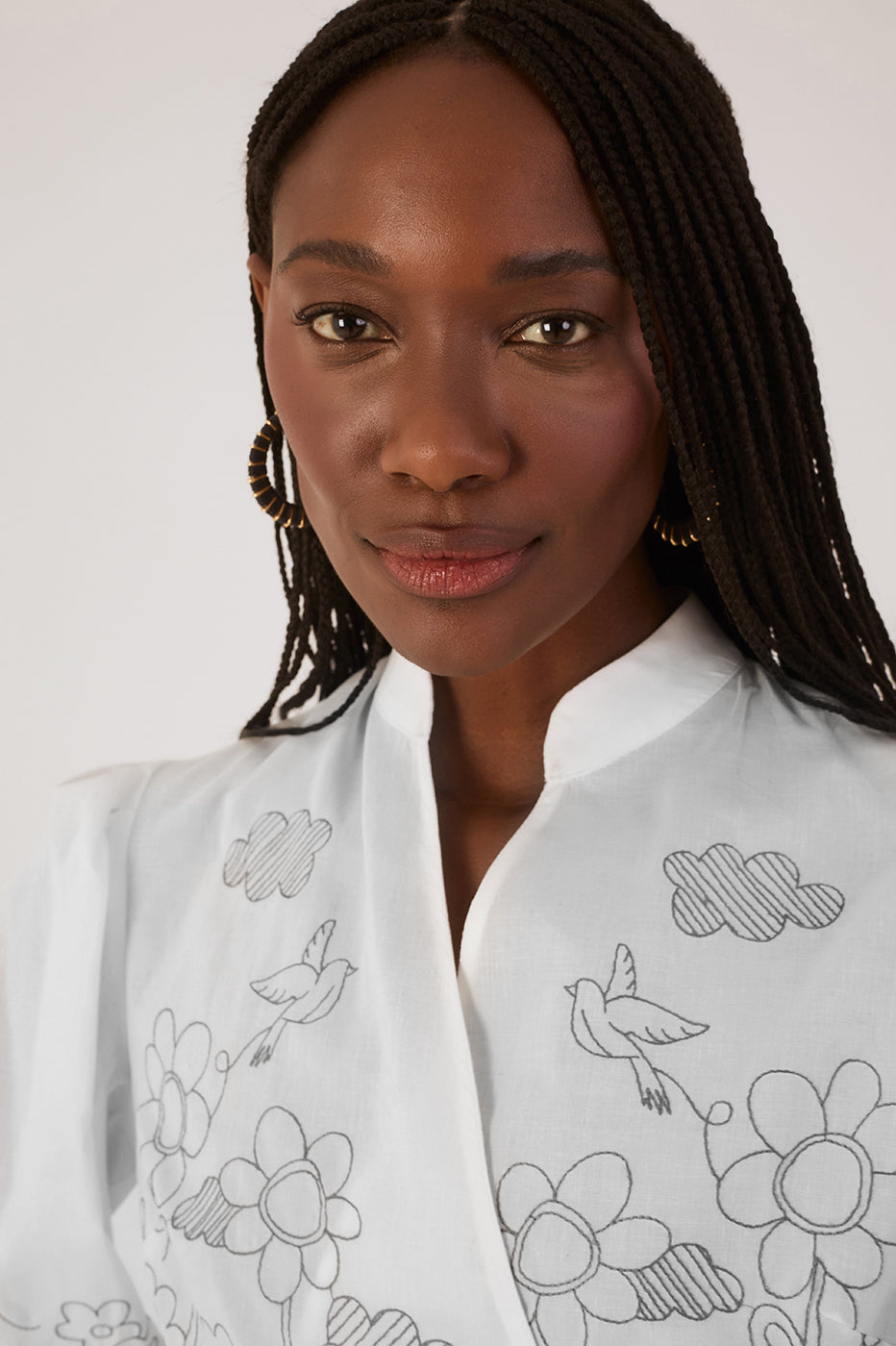 Garden Print Wrap Blouse