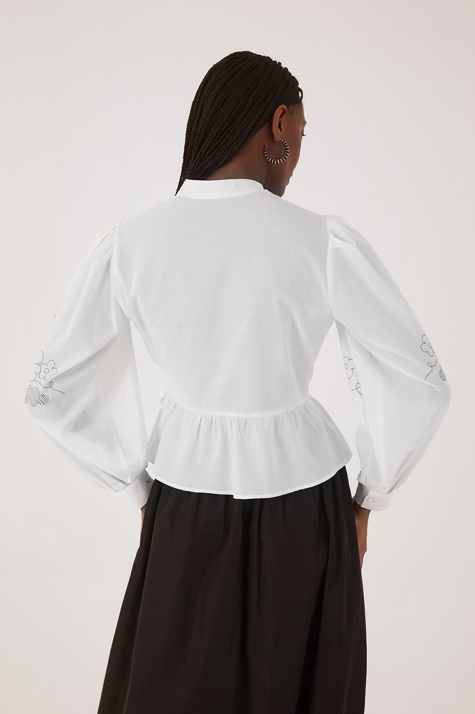 Garden Print Wrap Blouse