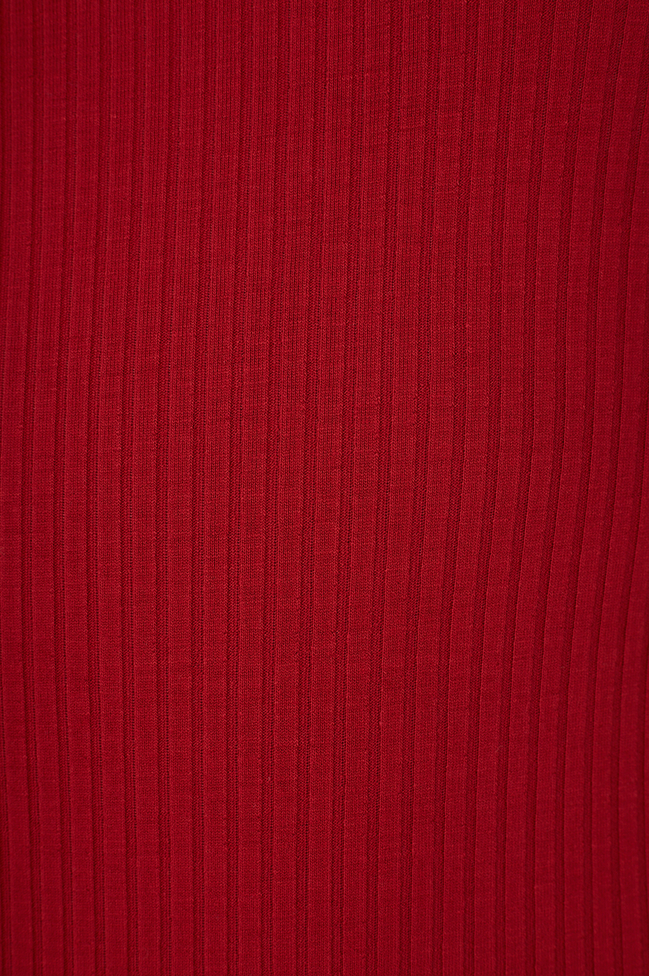 Red Basic Ribbed Bodysuit_6