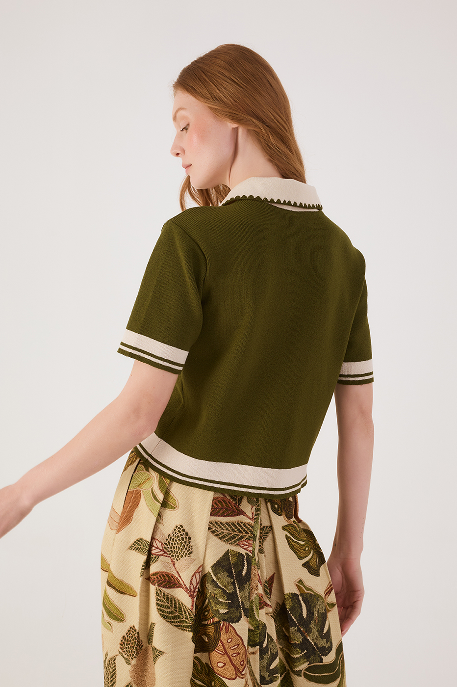 Embroiedred Knit Blouse