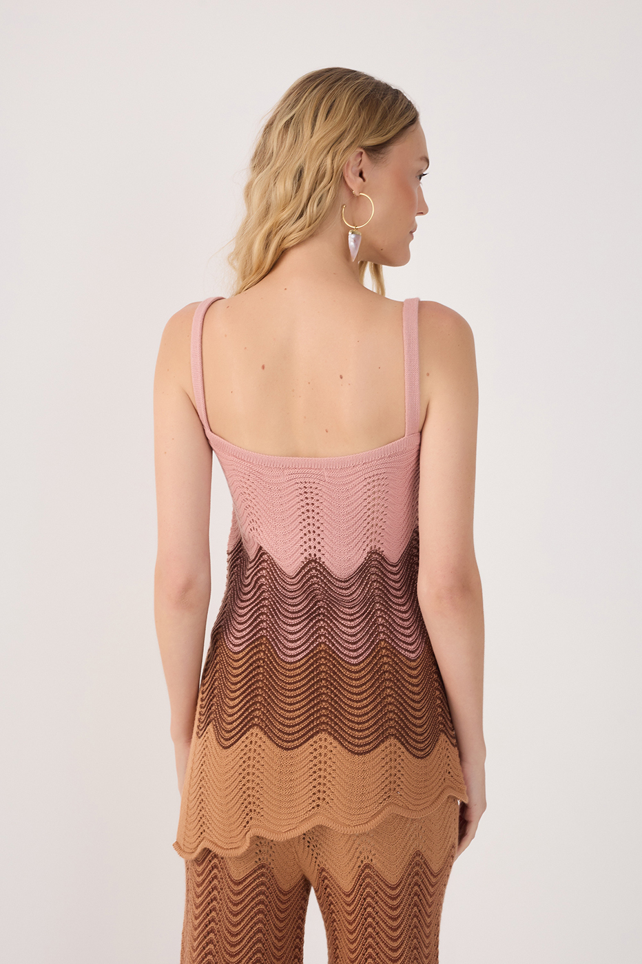 Multicolor Sleeveless Tricot Maxi Blouse_4