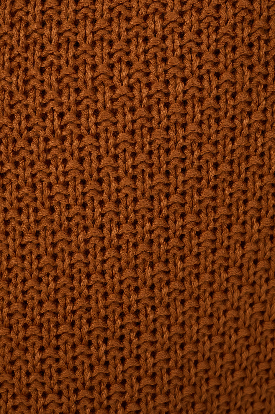 Brown Wavy-hem Knitted Tunic_6