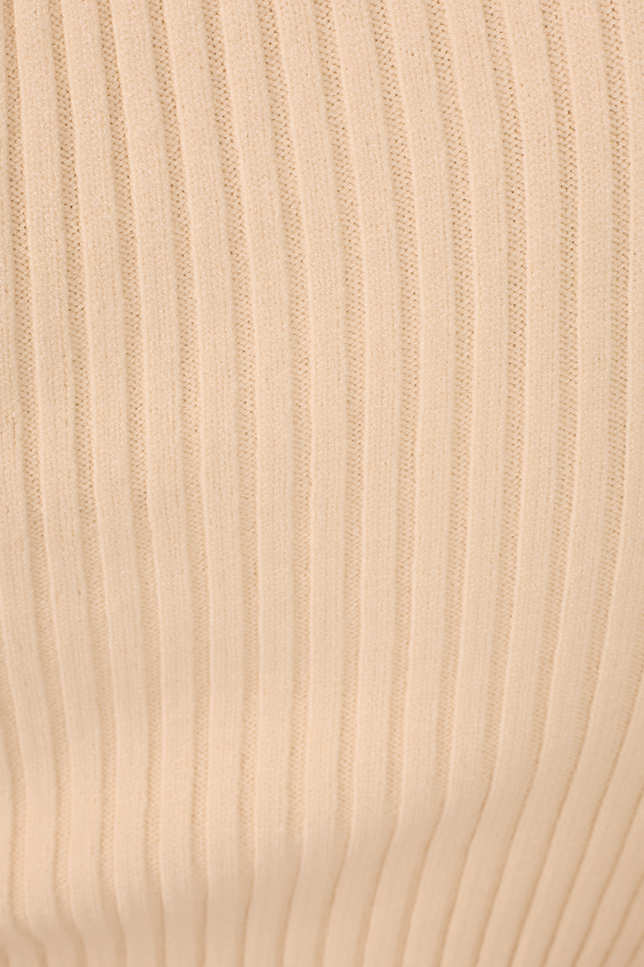 Beige Ribbed One-Shoulder Tricot Top_6